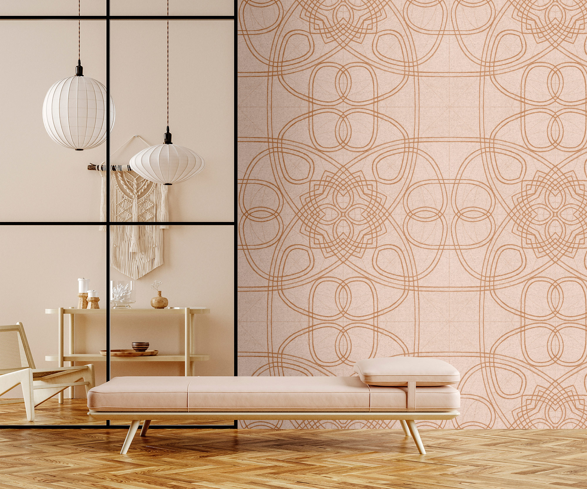 AS Fototapete Walls by Patel 5 Linien Rosa DD134483