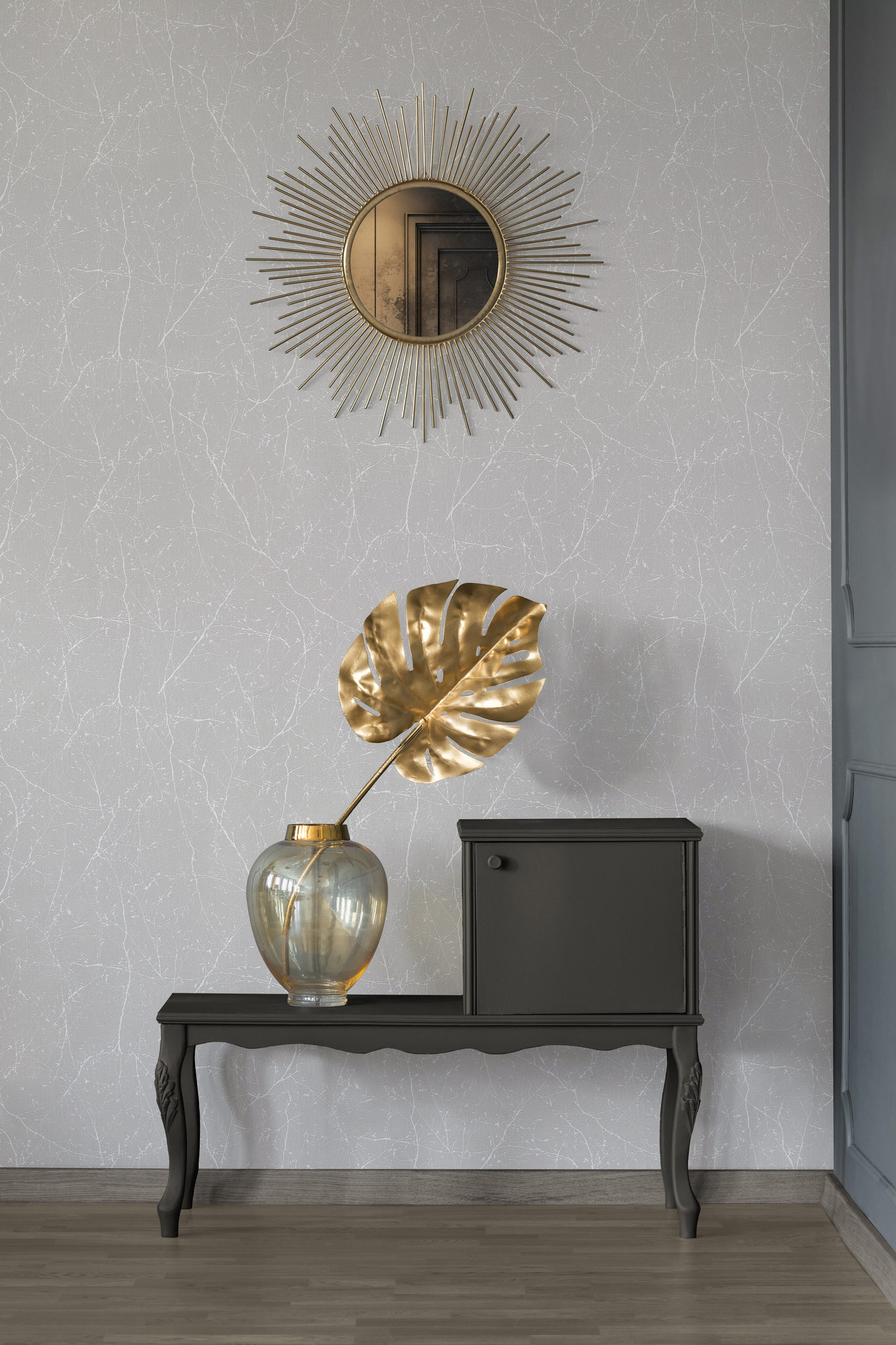 AS Vliestapete Terra Floral grau 305071