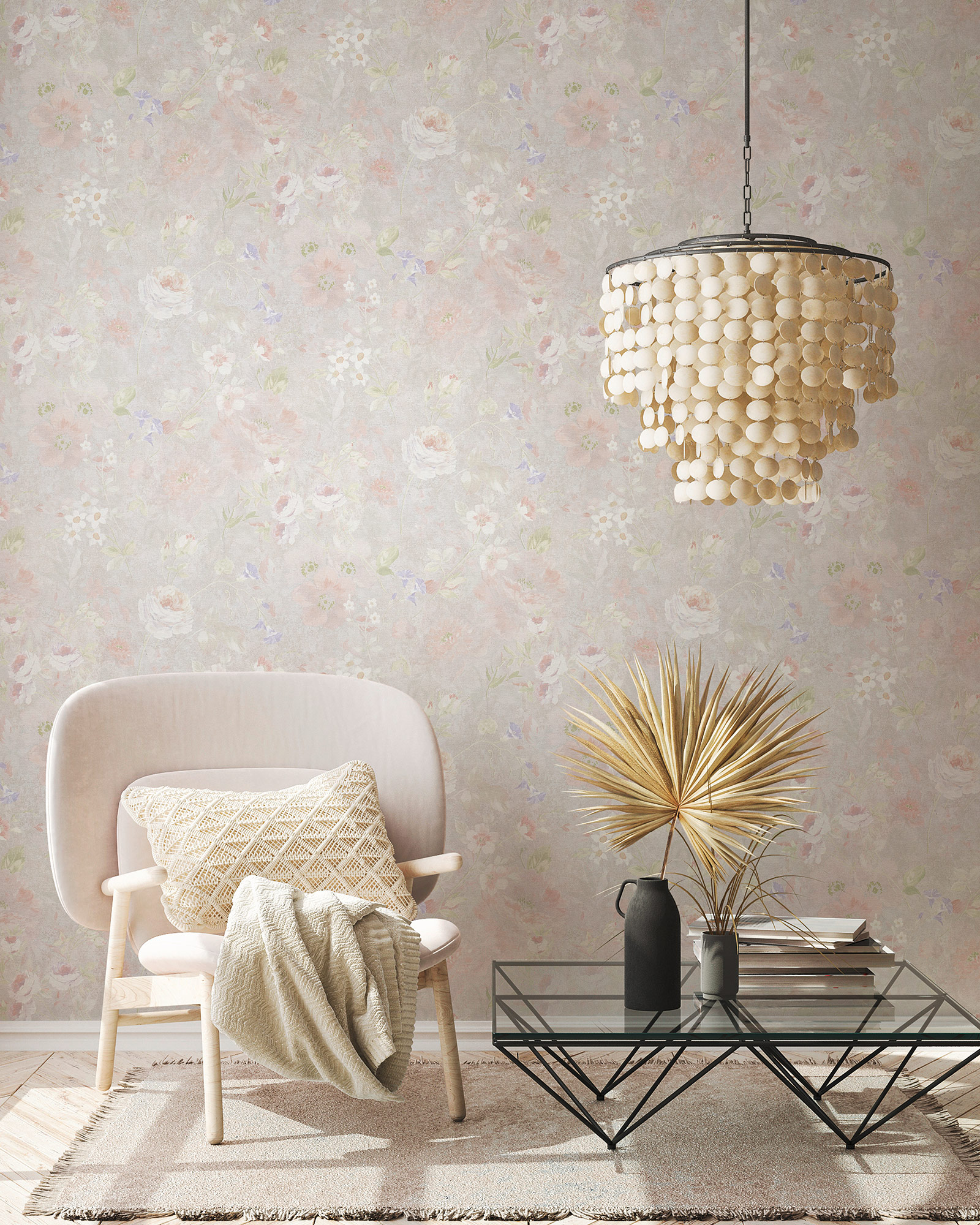 AS Vliestapete Deco Satintapete Blumen 386364