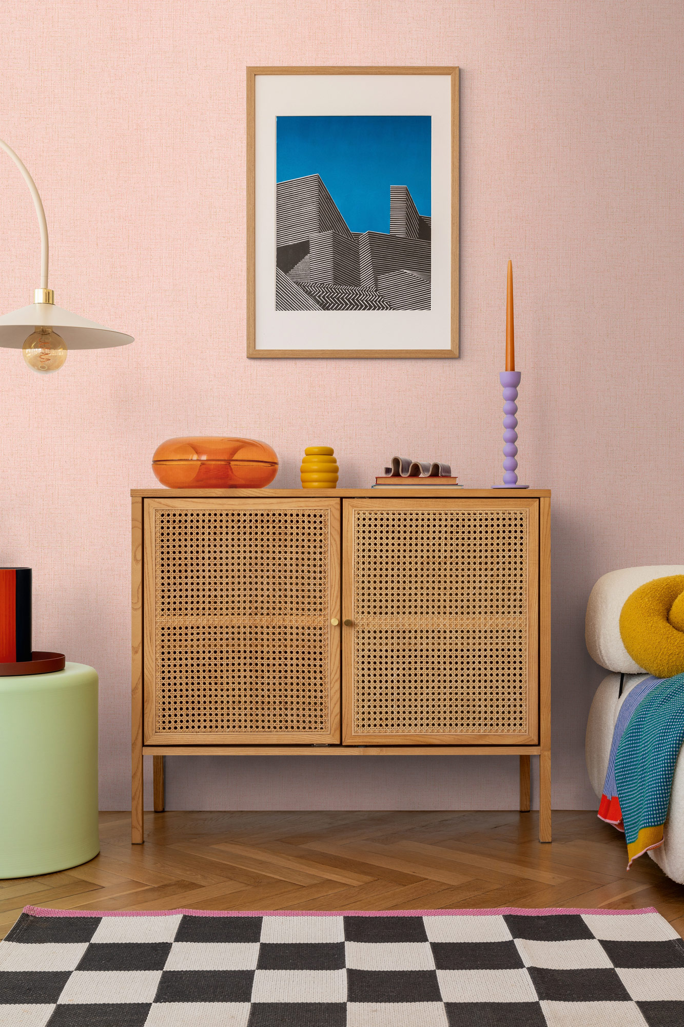 AS Vliestapete CosmoLiving Uni Rosa 790671