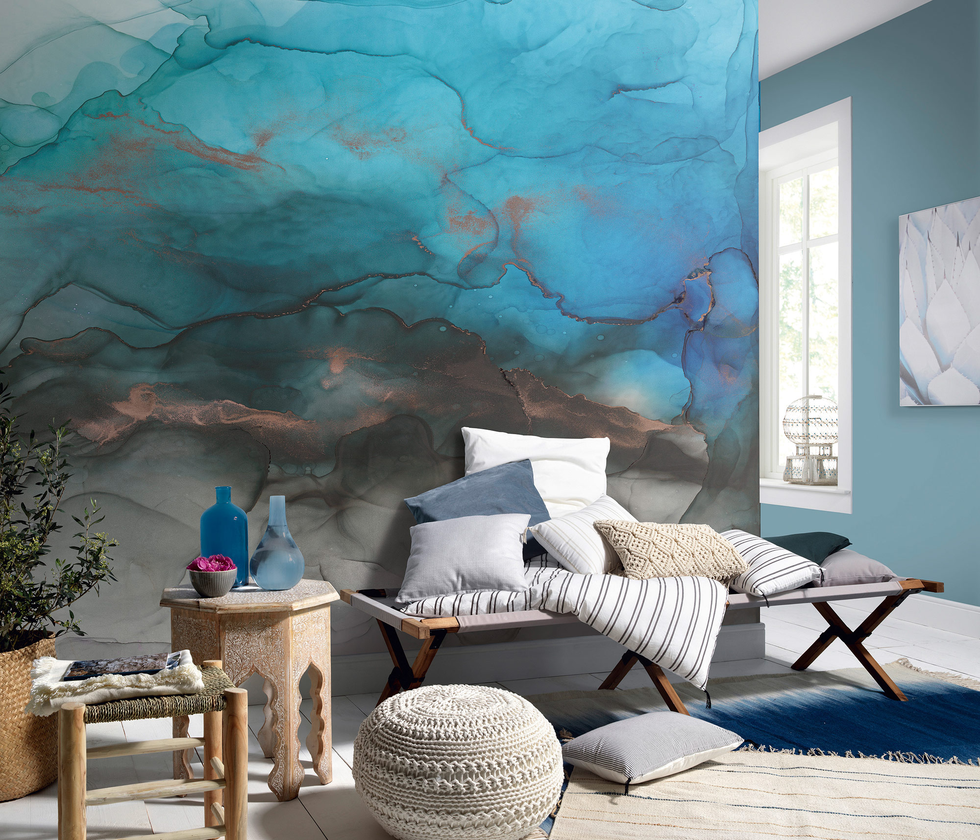 Erismann Fototapete GMK Art Edition Liquid blau 224510