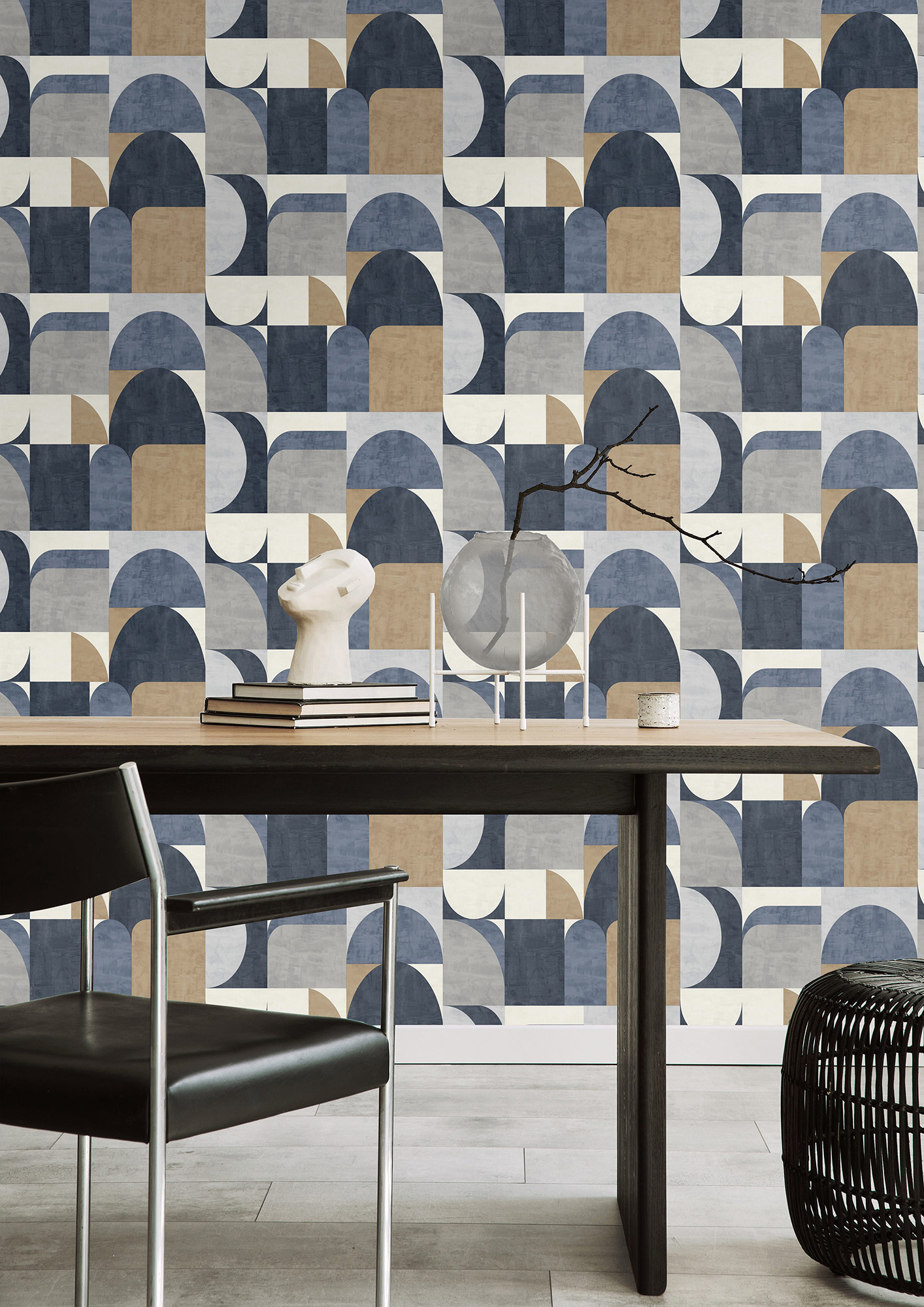 Rasch Vliestapete Symphony Blau-Taubenblau 866544