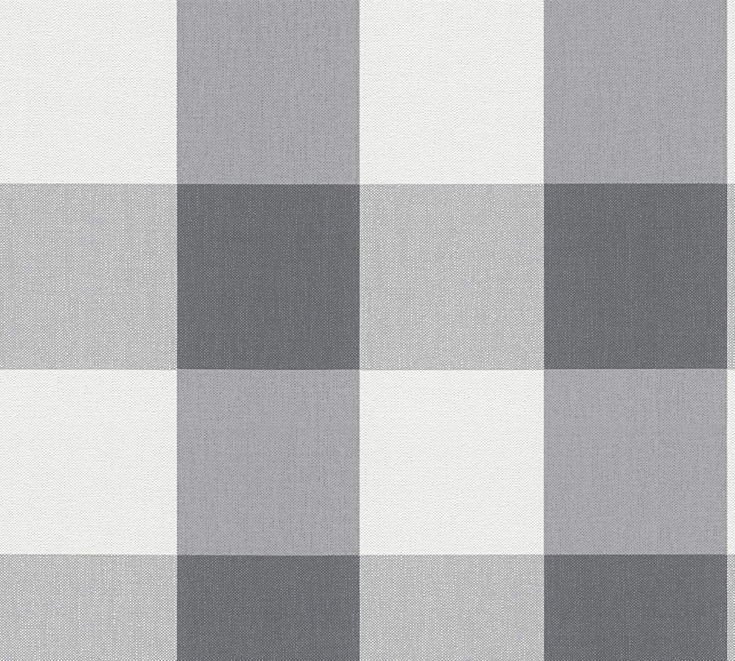 AS Vliestapete Elegance Kariert Grau 206367