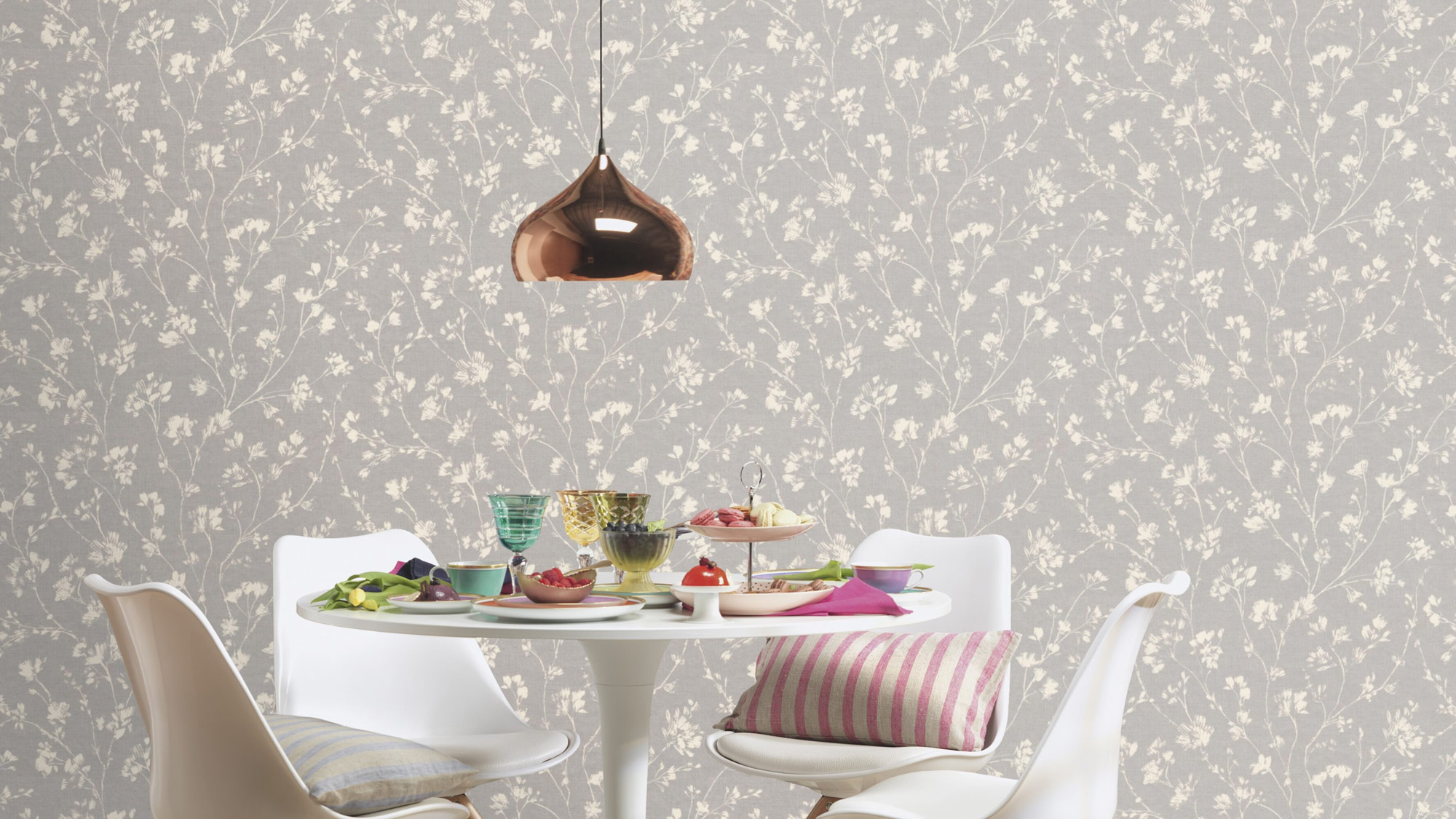 Rasch Vliestapete Country Charme Grau-Hellgrau 463828