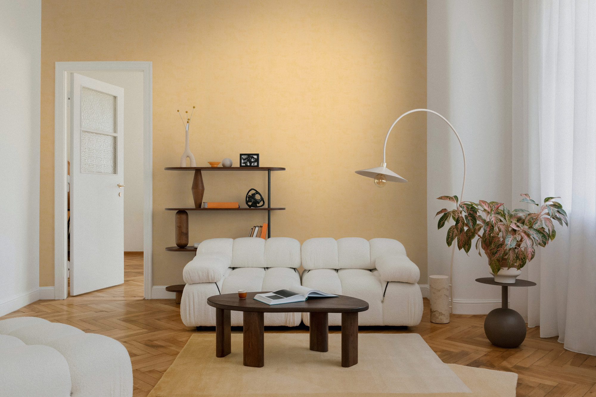 AS Vliestapete Nordic Feeling Unitapete Gelb 791542