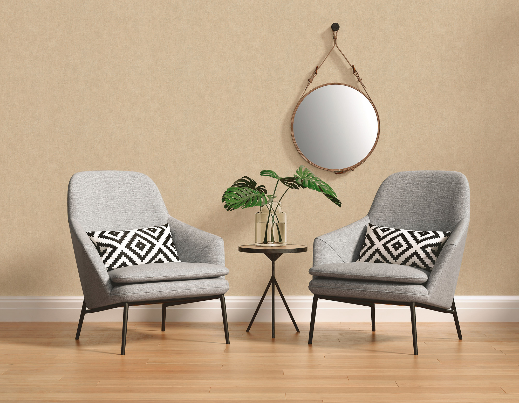 AS Vliestapete #Hygge Unitapete Beige 386155