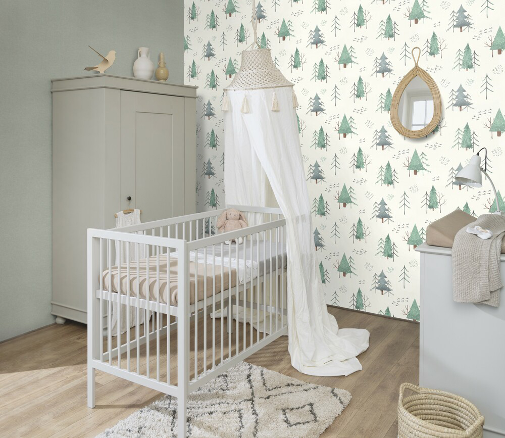 Rasch Vliestapete Kids World Baum Tanne Wald 300734