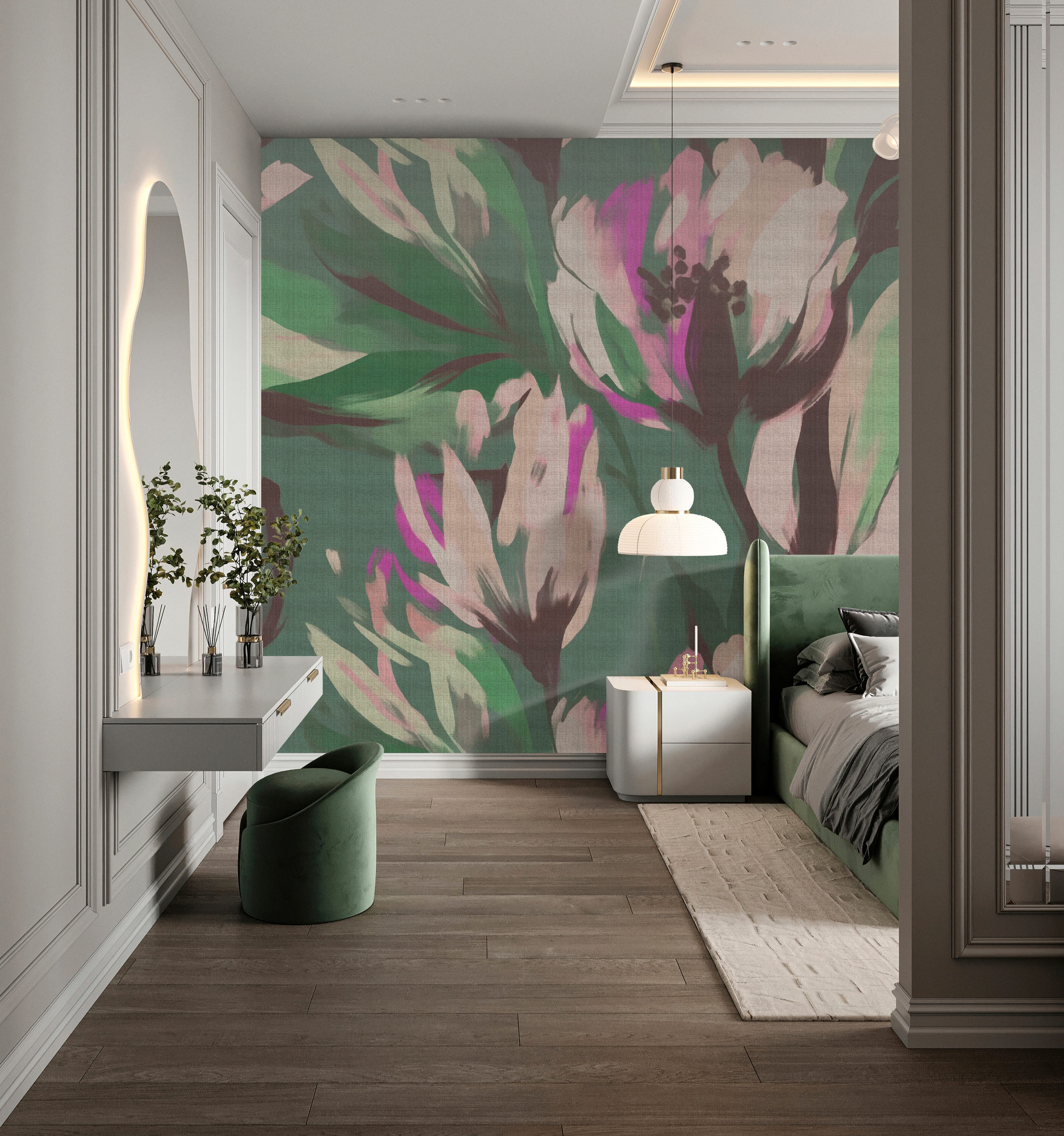 AS Fototapete Walls by Patel 5 Blumen Grün DD134513