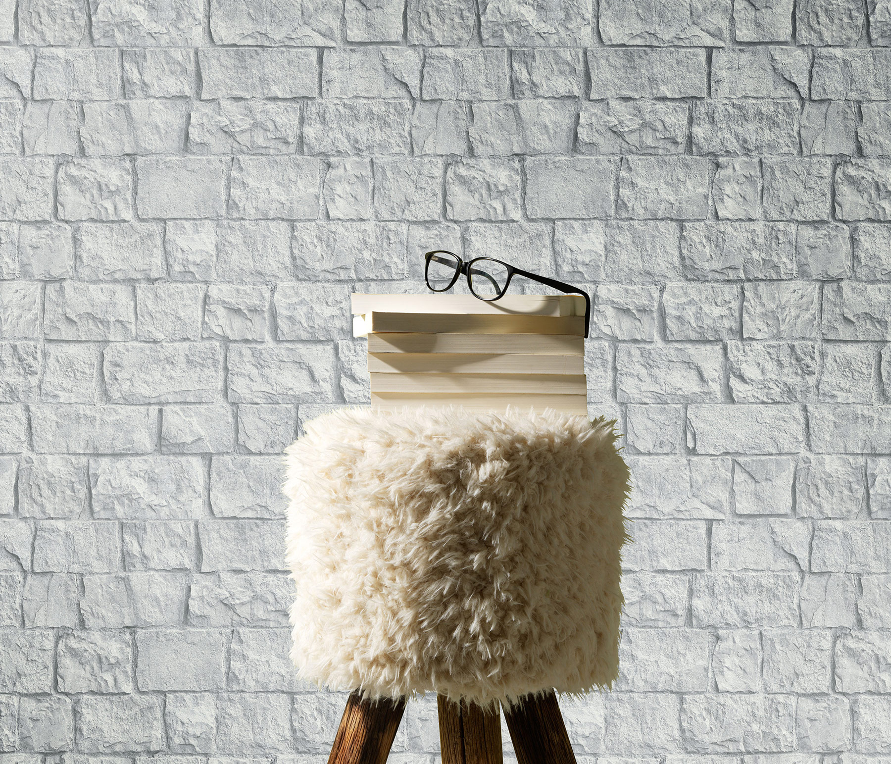 Erismann Vliestapete Steinoptik grau 1039431