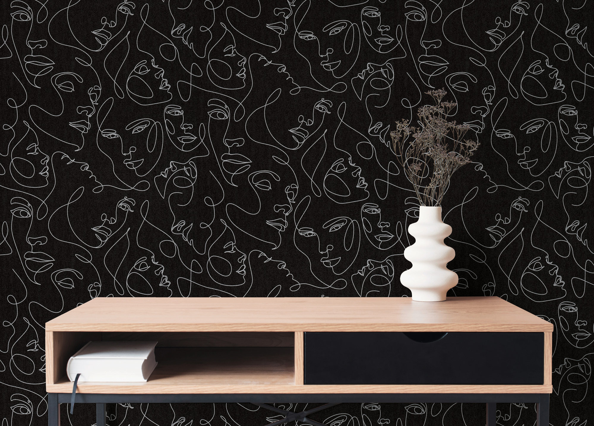 AS Vliestapete PintWalls 3 Modern Schwarz 791723