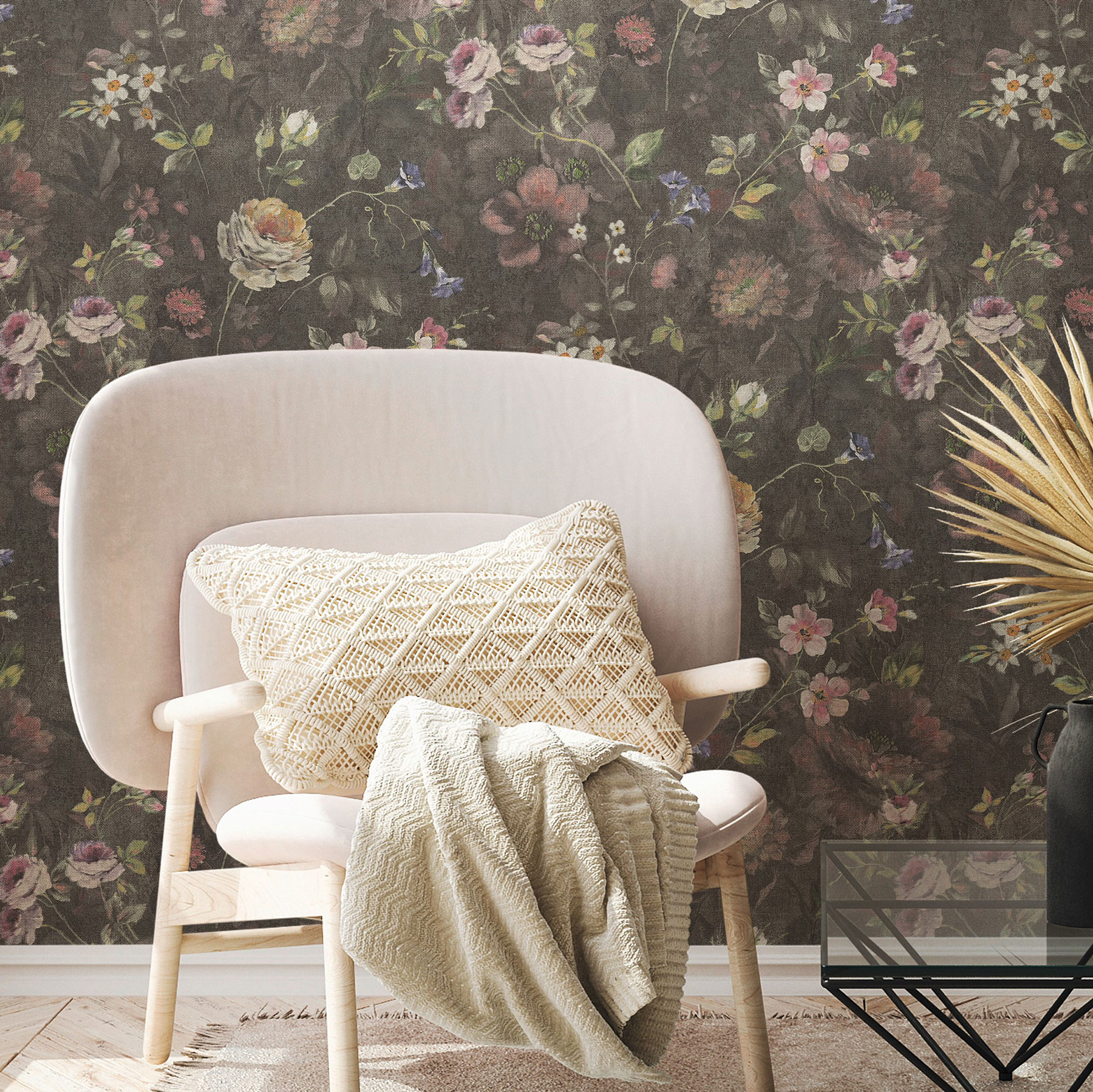 AS Vliestapete Deco Satintapete Blumen 386361