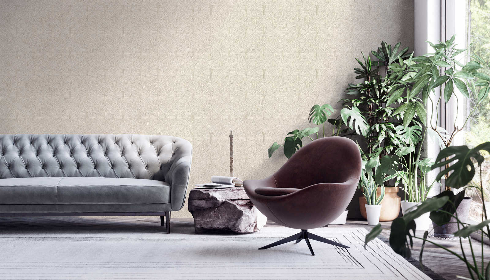 Livingwalls Vliestapete My Home My Spa Geometrisch 386903