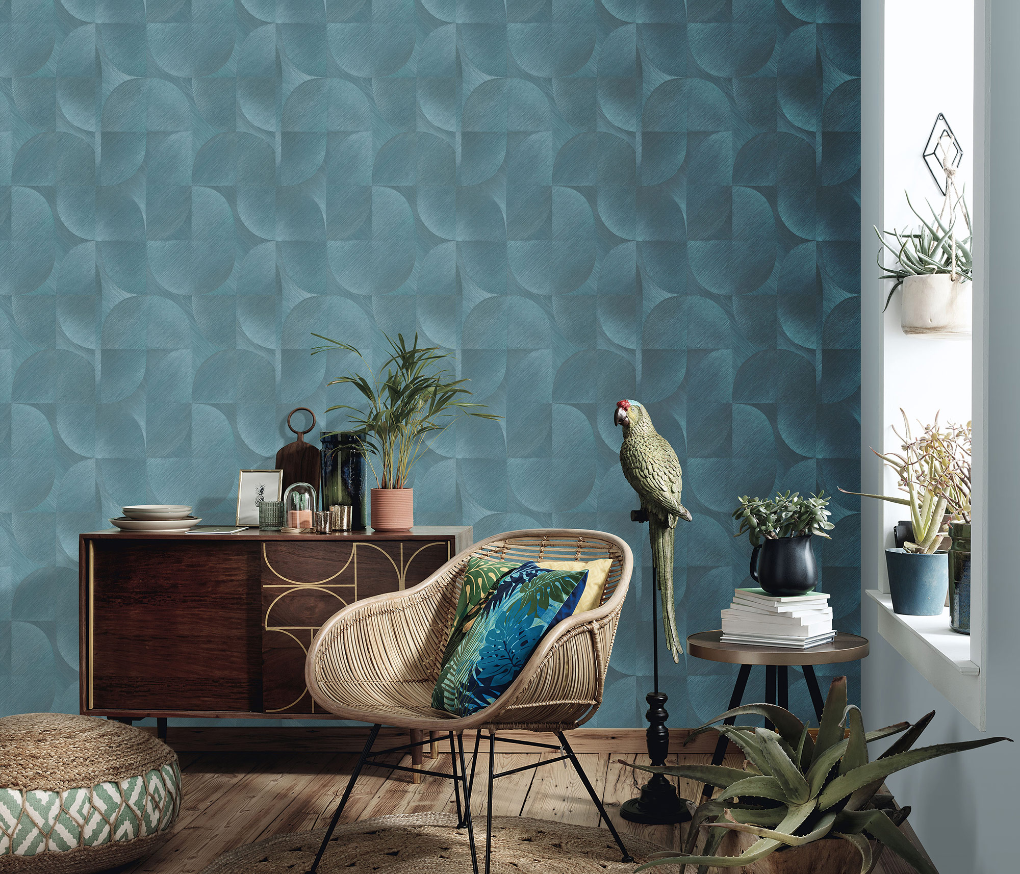 Erismann Vliestapete Martinique türkis 1039219