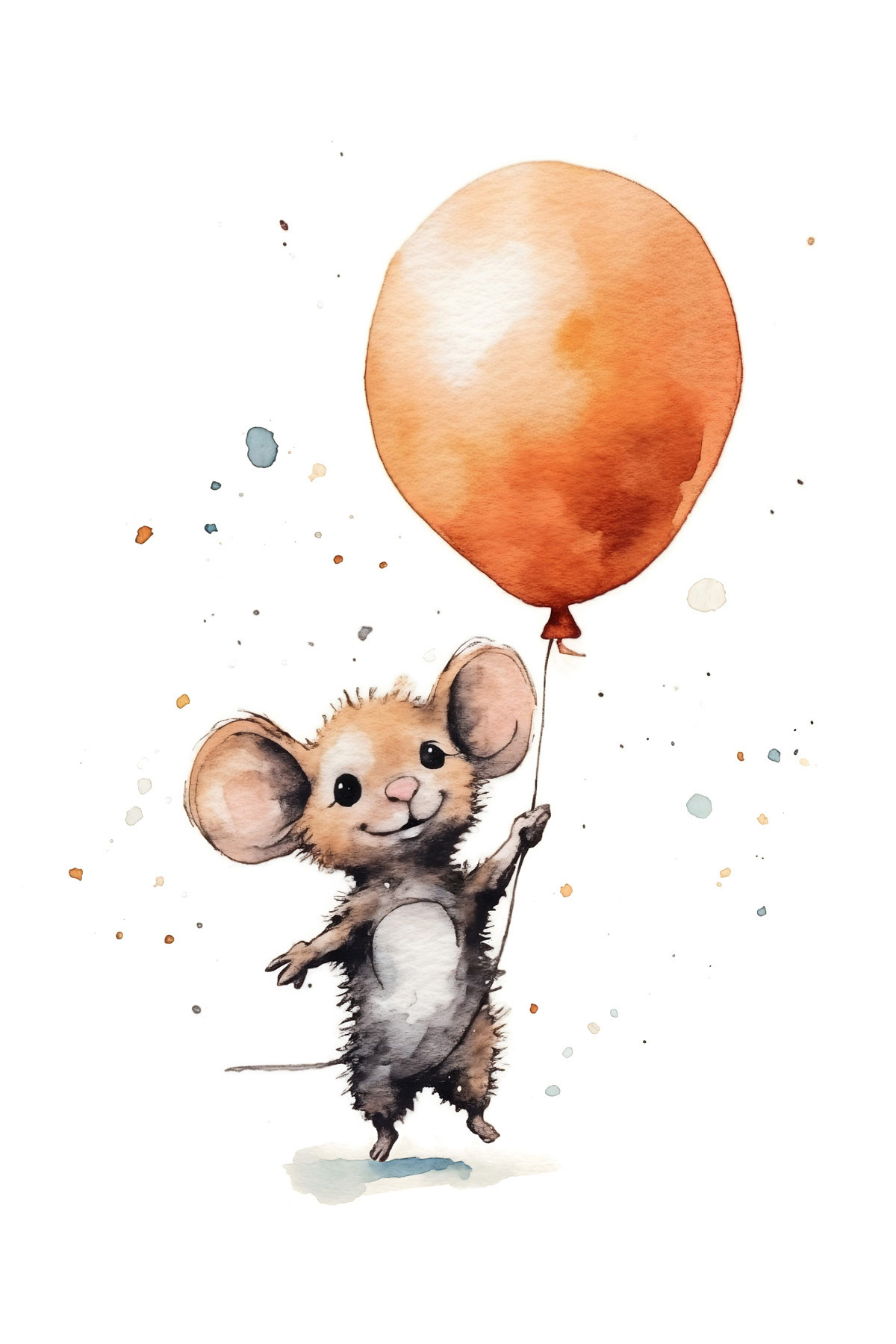 AS Leinwandbild Cute Mouse Orange DD133296