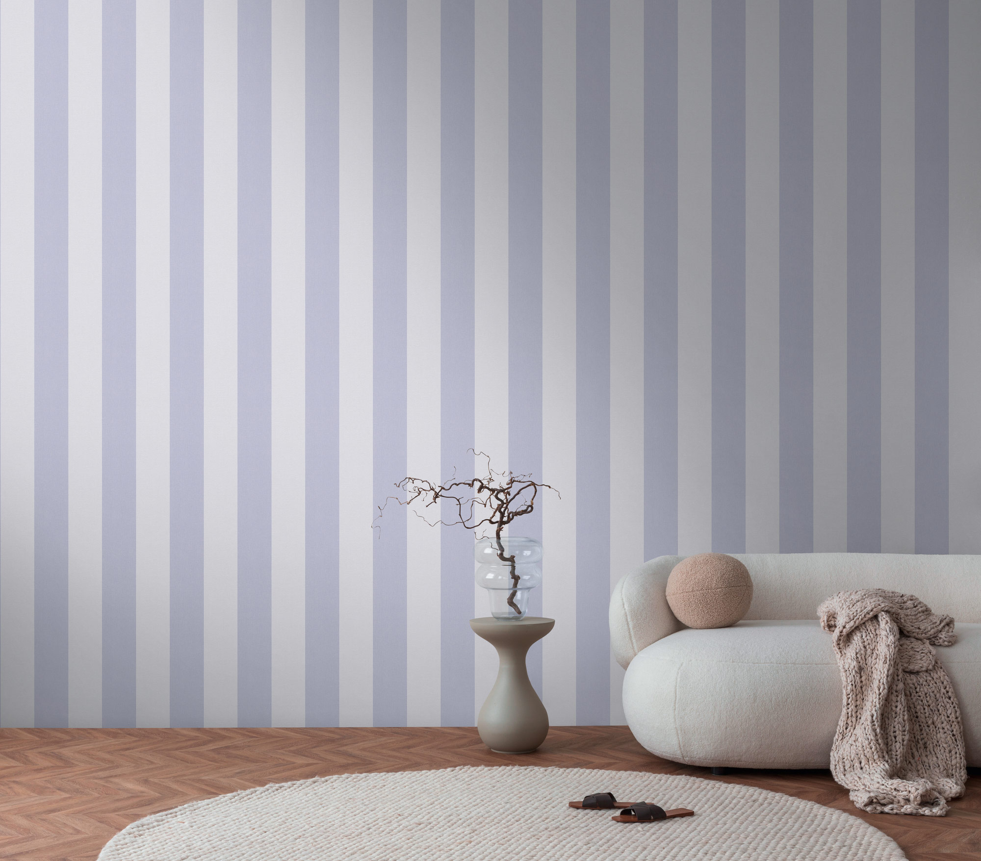 AS Vliestapete Pure Elegance Streifen Violett 397904