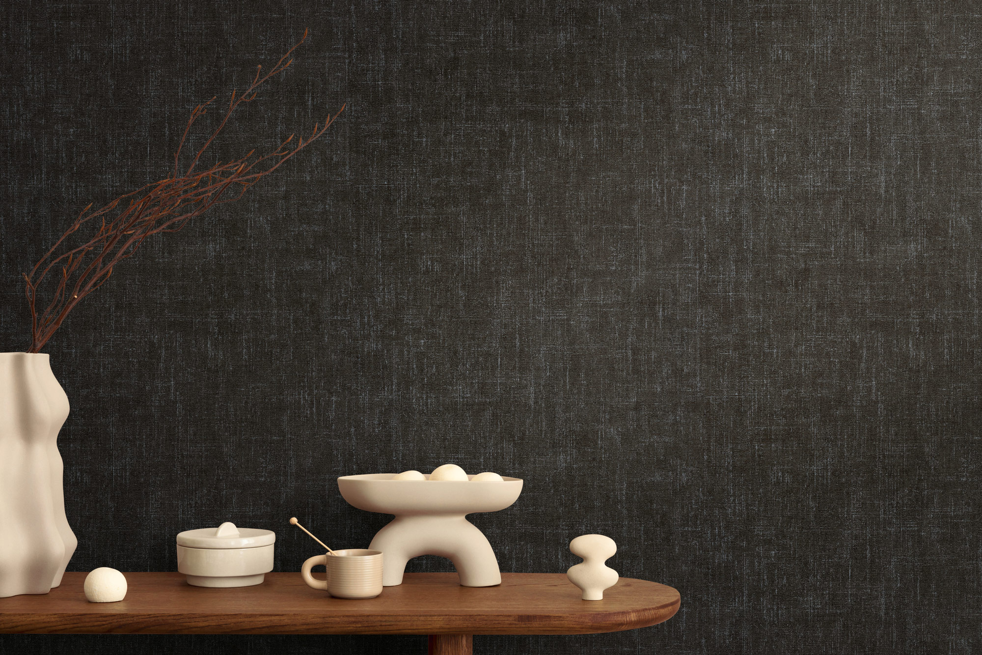 AS Vliestapete CosmoLiving Uni Schwarz 791105