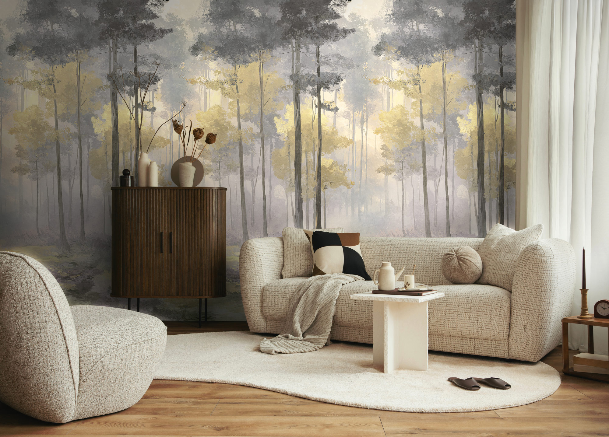 AS Fototapete The Wall 4 Wald Gelb 792499
