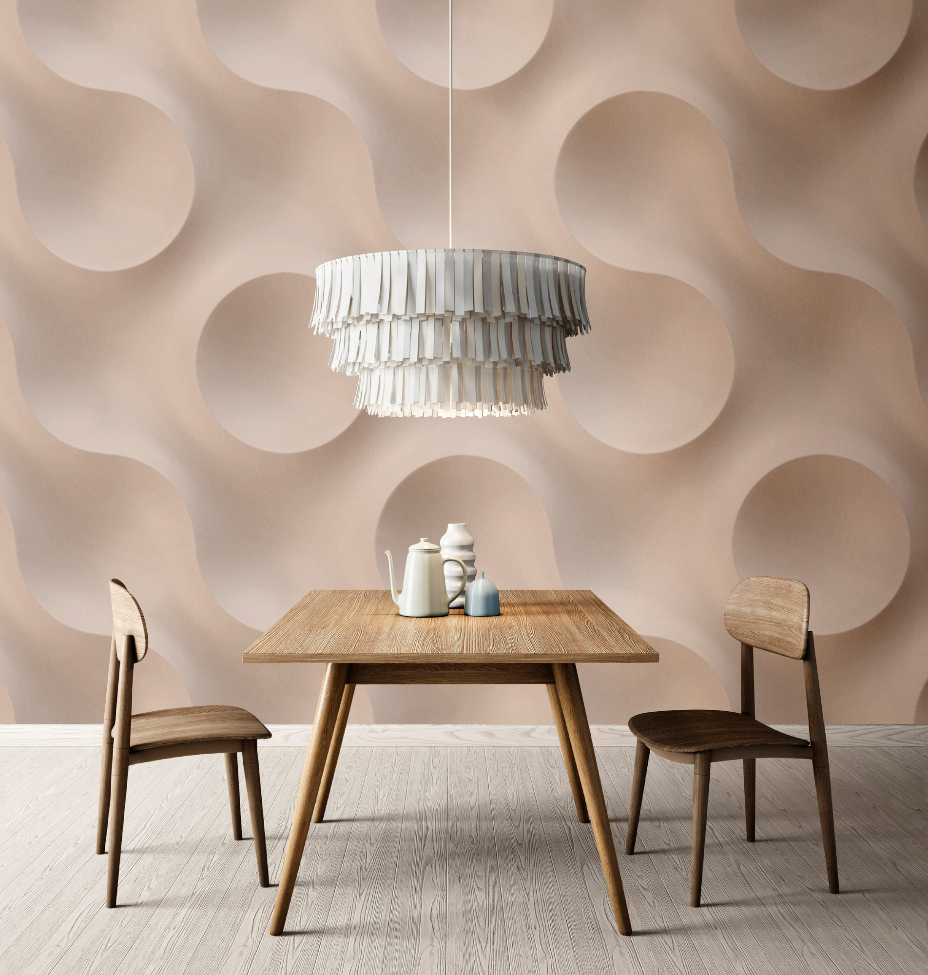 AS Fototapete Walls by Patel 5 Kreise Beige DD135125