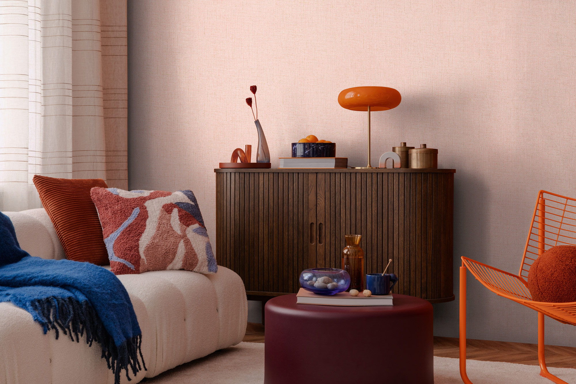 AS Vliestapete CosmoLiving Uni Rosa 790671