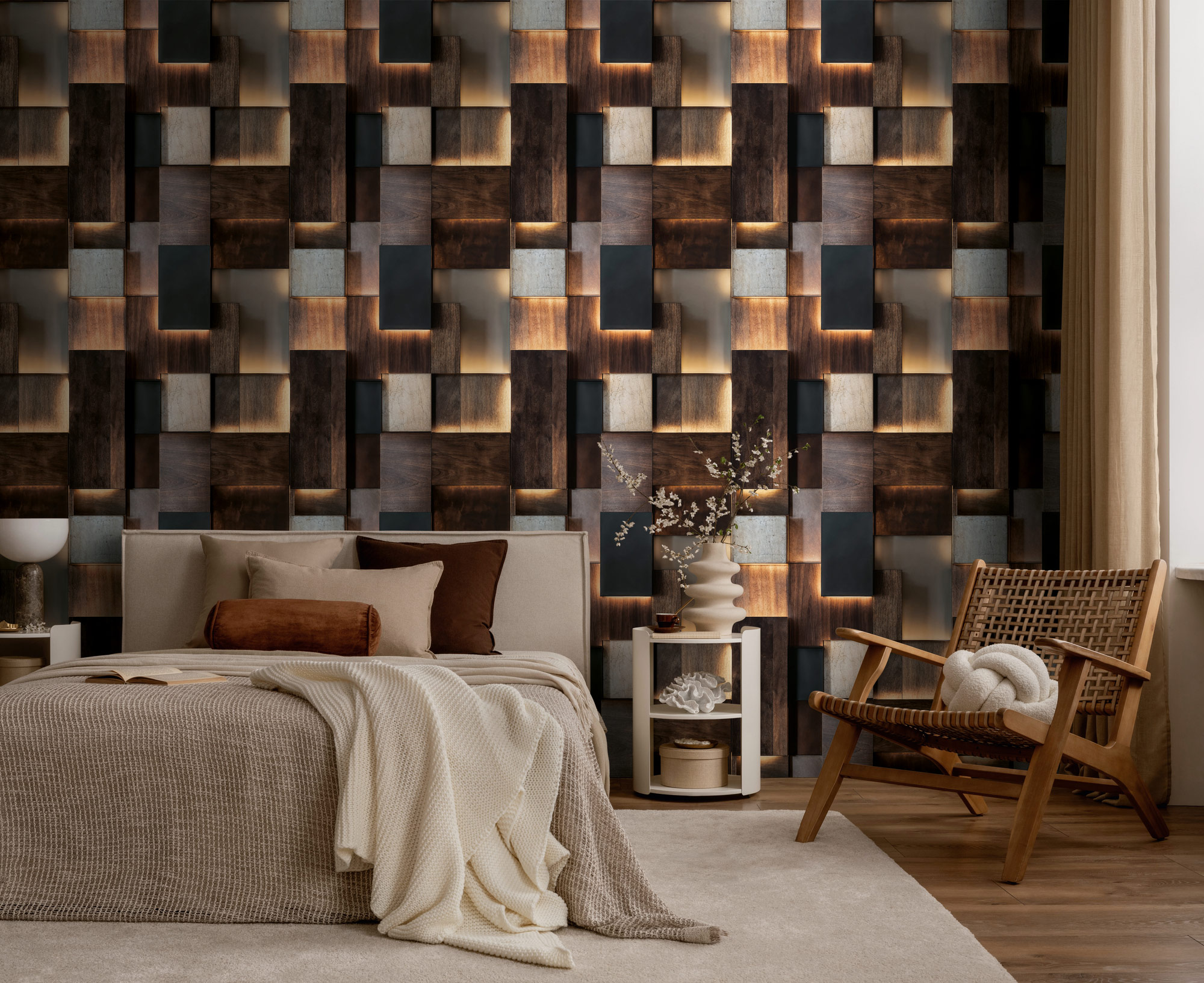 AS Fototapete The Wall 4 3D Optik Braun 792246