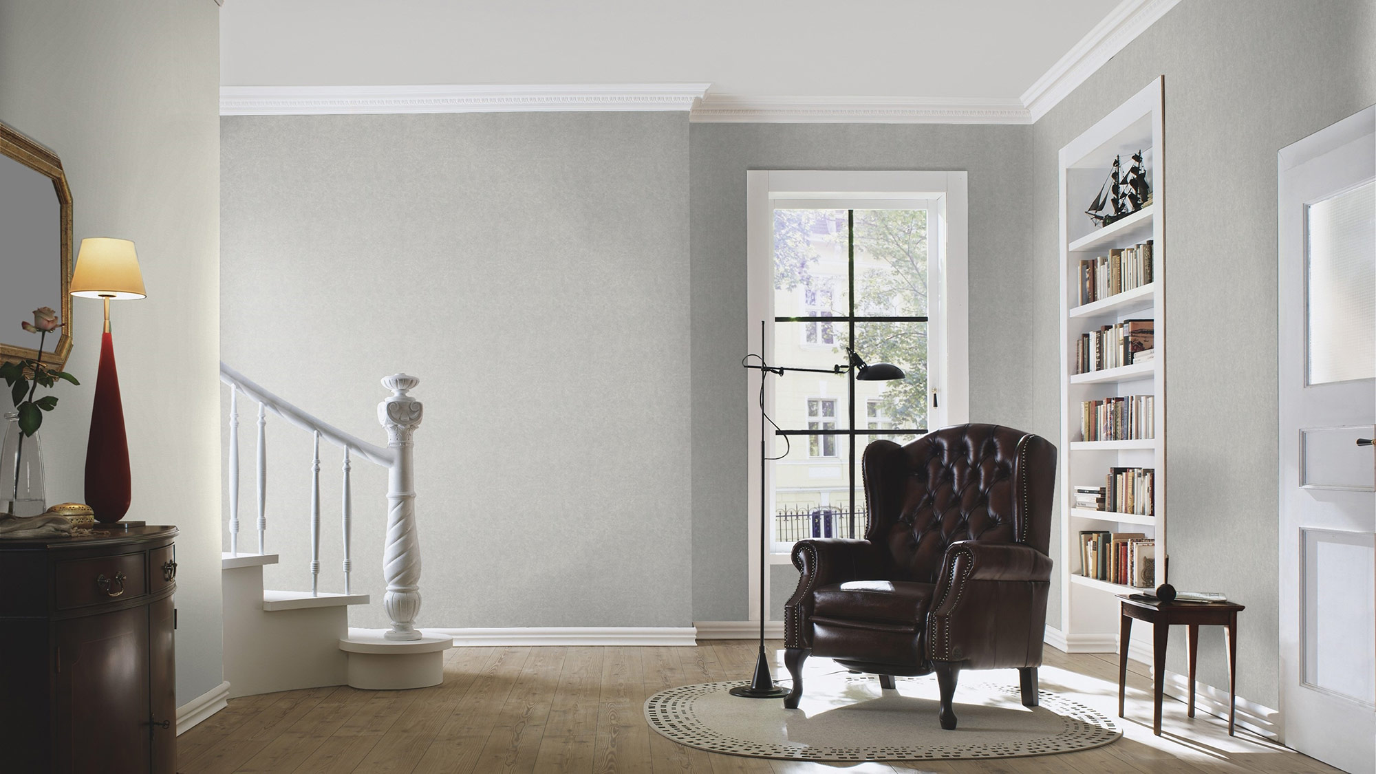 Rasch Vliestapete Welcome Home Weiß-Cremeweiß 654110