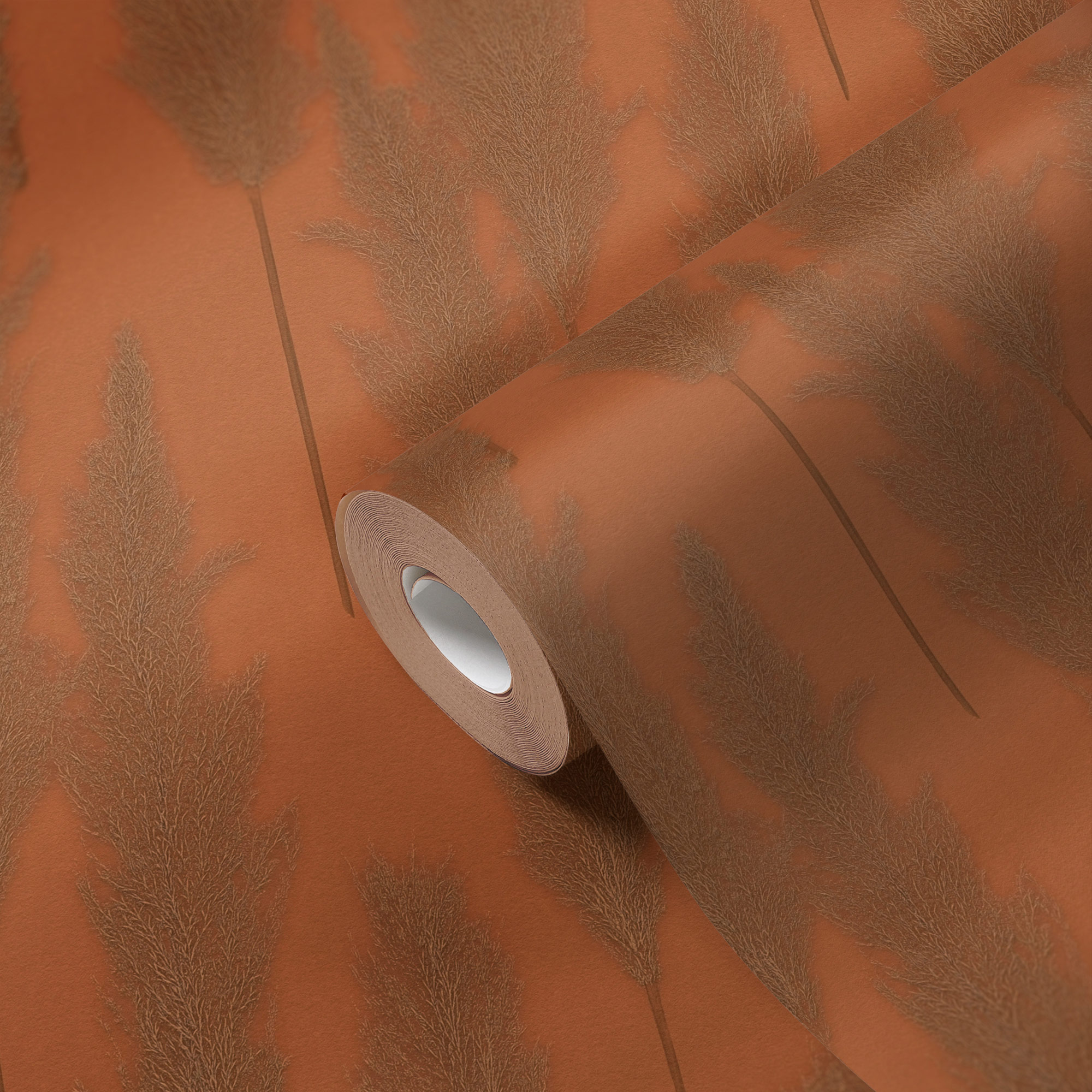 AS Vliestapete #Hygge Pampasgras orange 386315