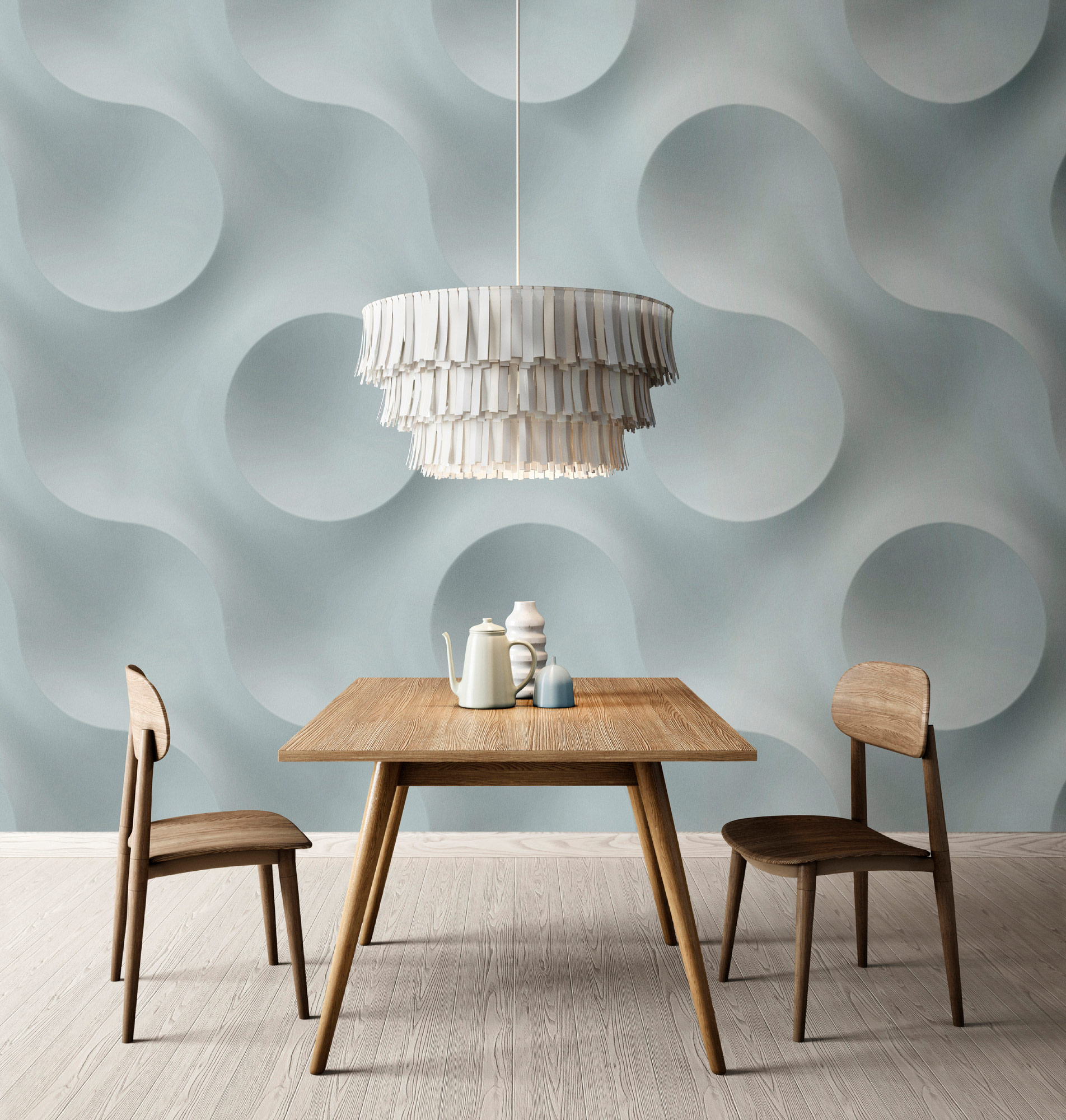 AS Fototapete Walls by Patel 5 Kreise Hellblau DD135065