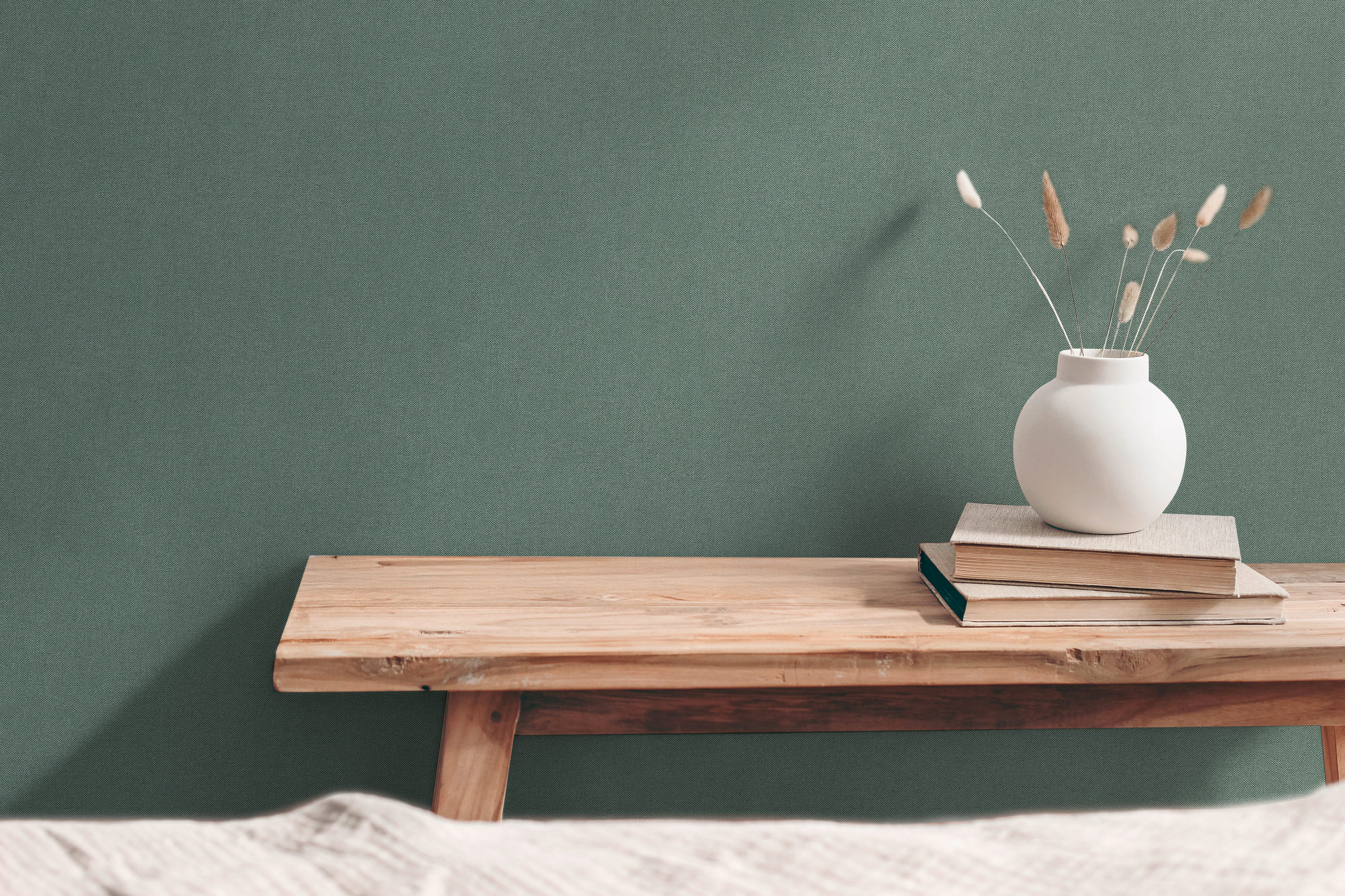 AS Vliestapete Hygge 3 Uni Grün 790977