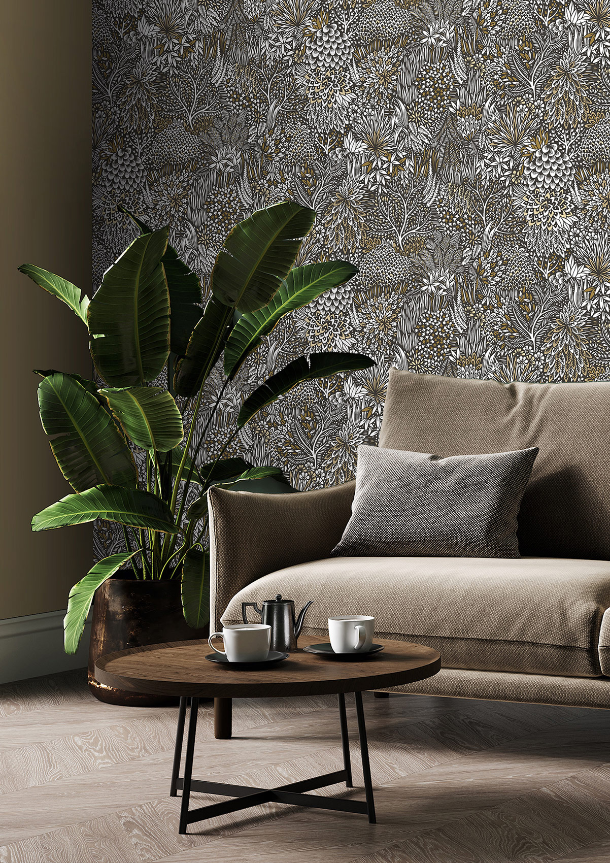 Rasch Vliestapete Symphony Schwarz-Mattschwarz 866117