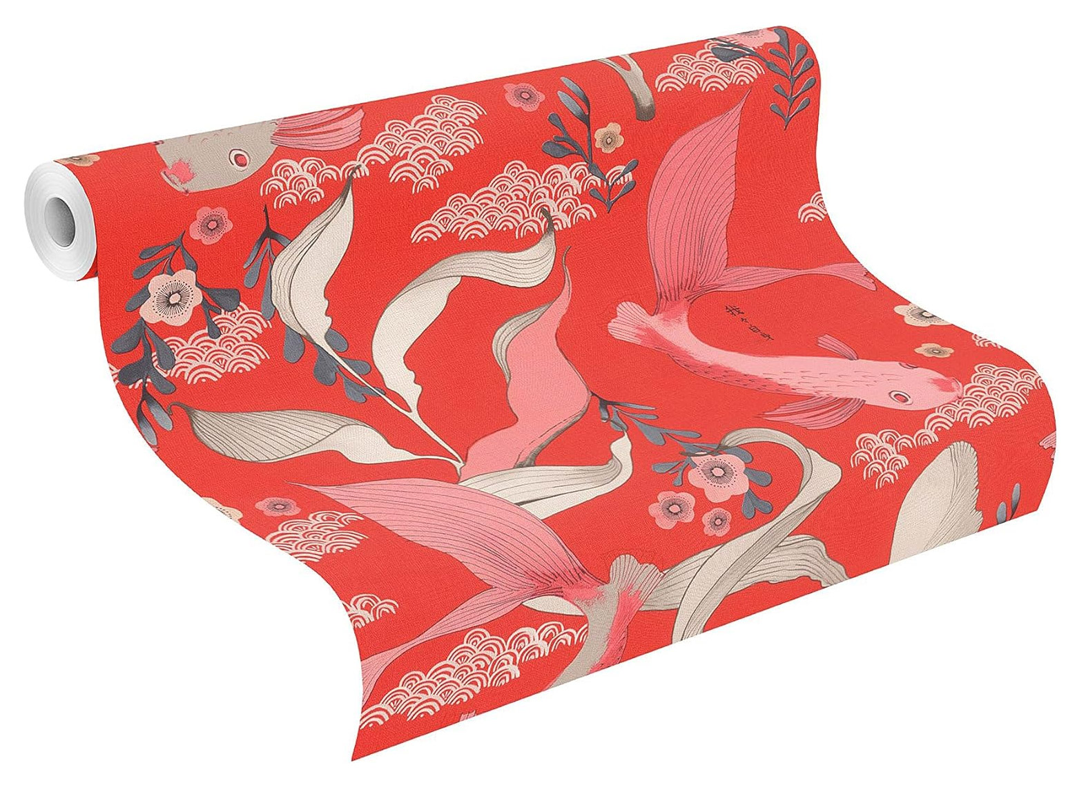 Rasch Vliestapete Amazing Koi rot Fische 539844