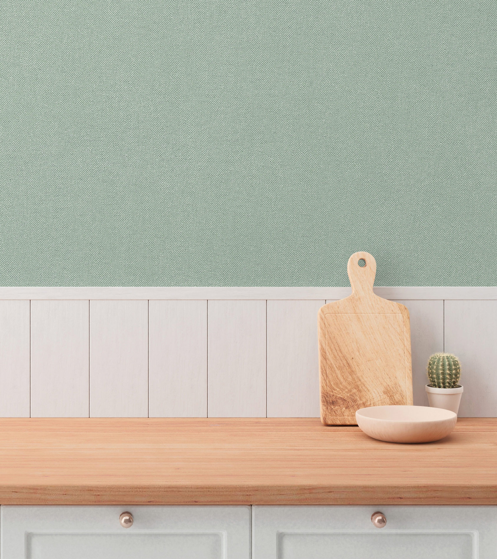 AS Vliestapete Hygge 3 Uni Grün 790972