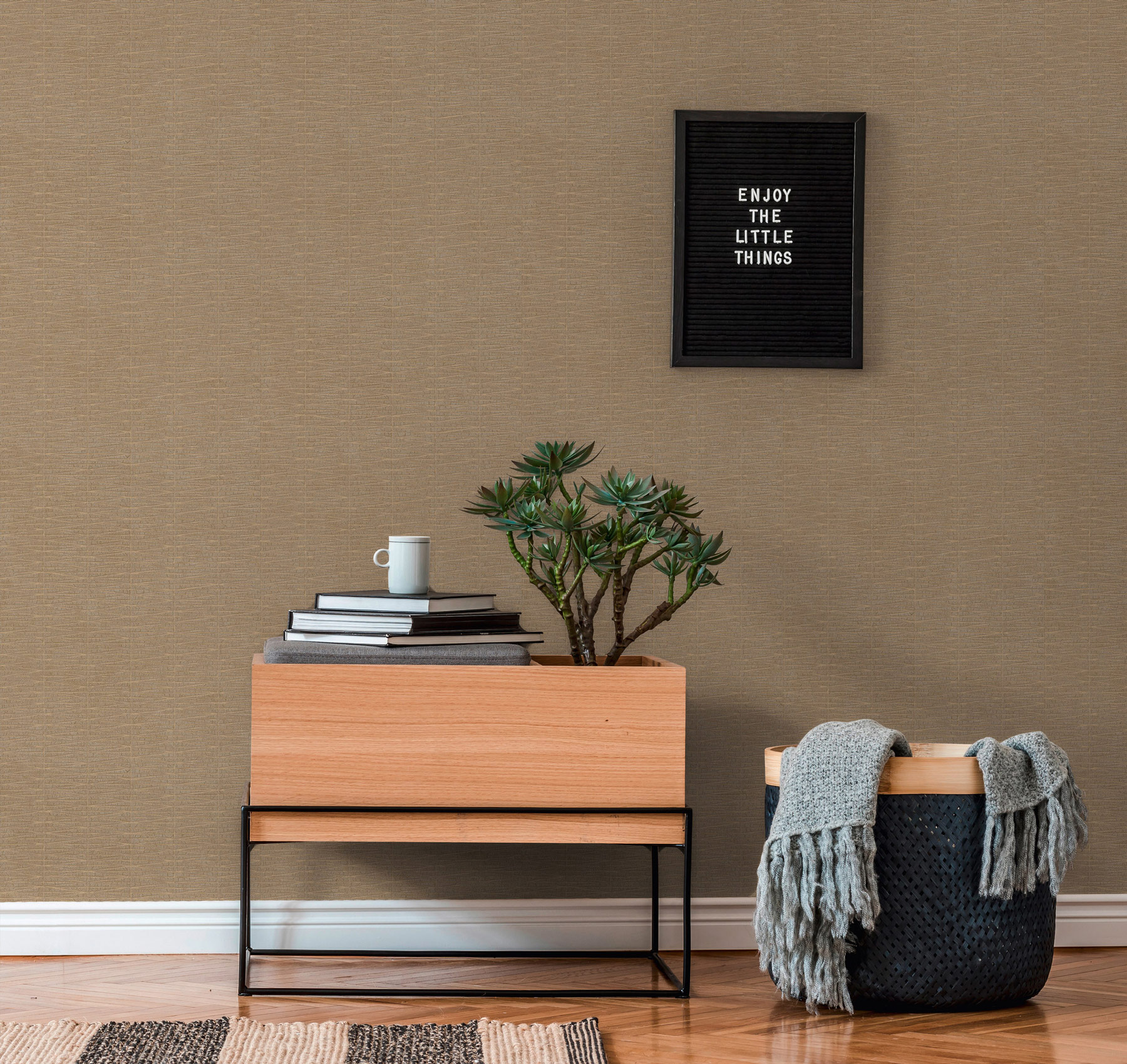 AS Vliestapete #Hygge Strukturtapete Braun 385971