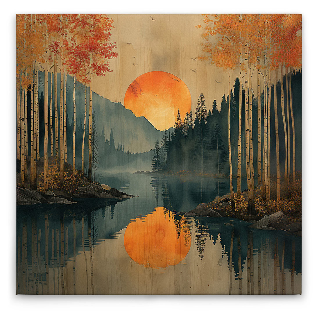 AS Leinwandbild Sunset In The Woods DD133266 AS Leinwandbild Sunset In The Woods DD133266