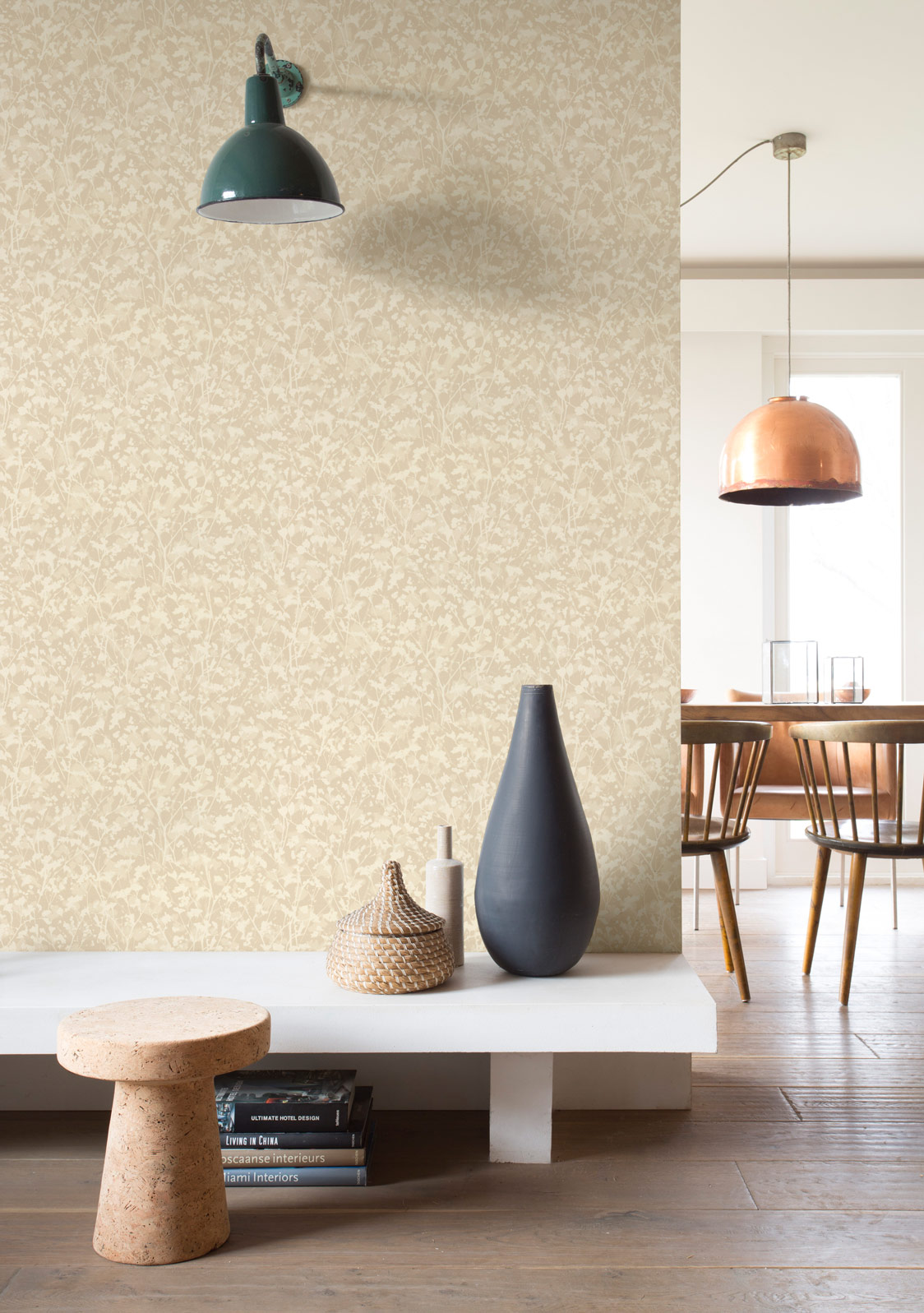 Rasch Vliestapete Amara Beige-Hellbeige Floral 720747