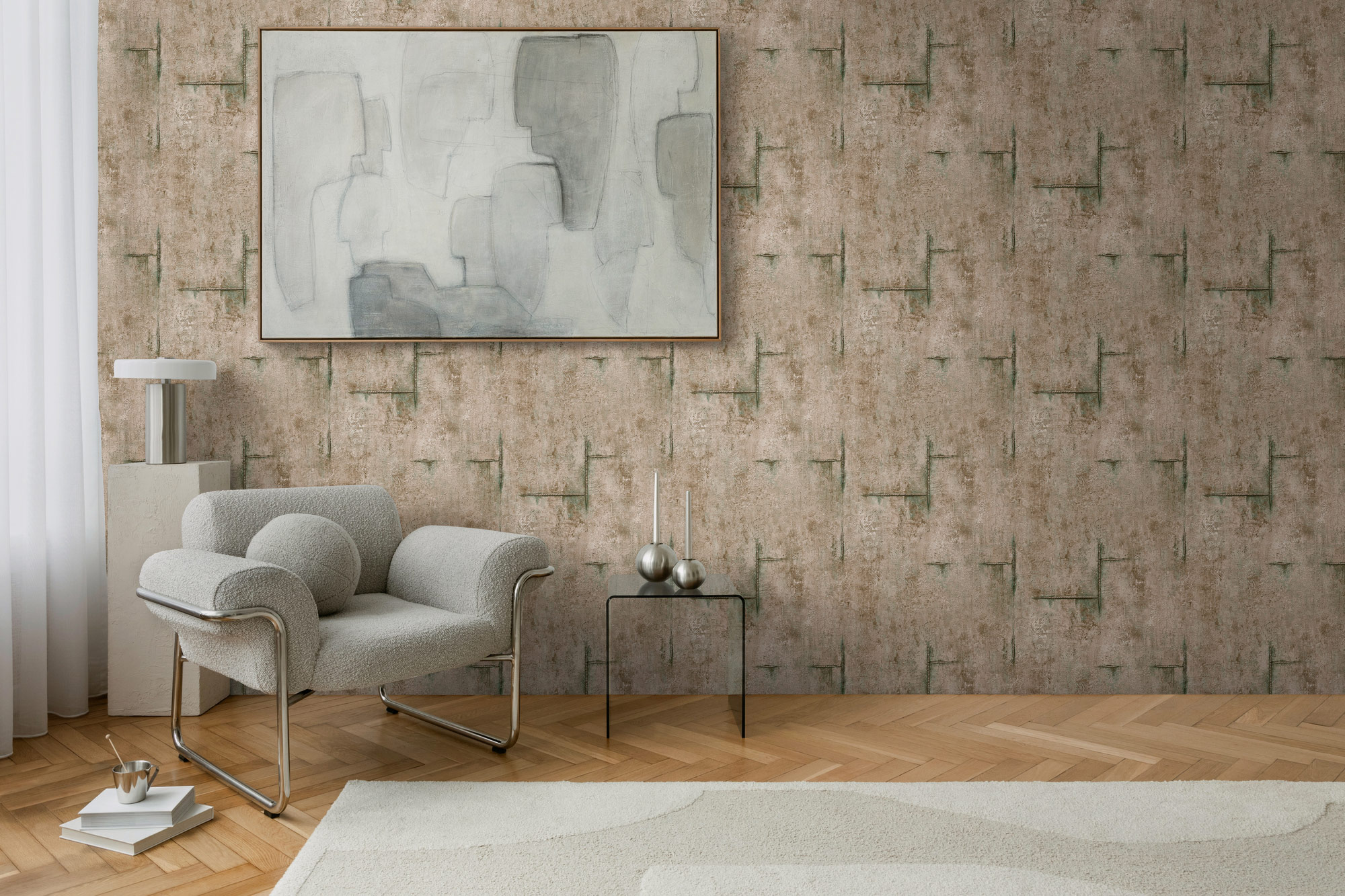 AS Vliestapete CosmoLiving Betonoptik Braun 790854