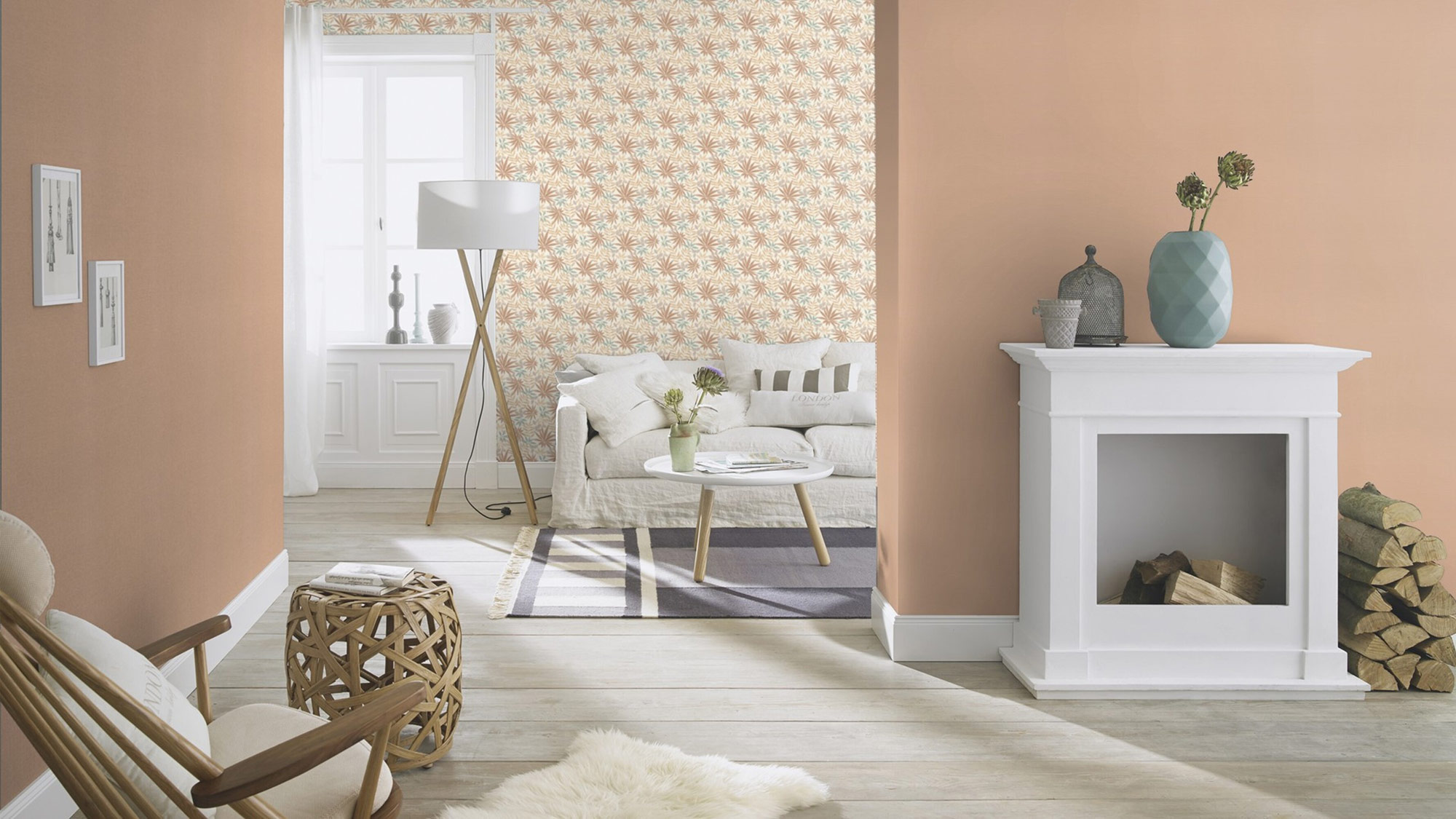 Rasch Vliestapete Country Charme Beige-Dunkelbeige 580228