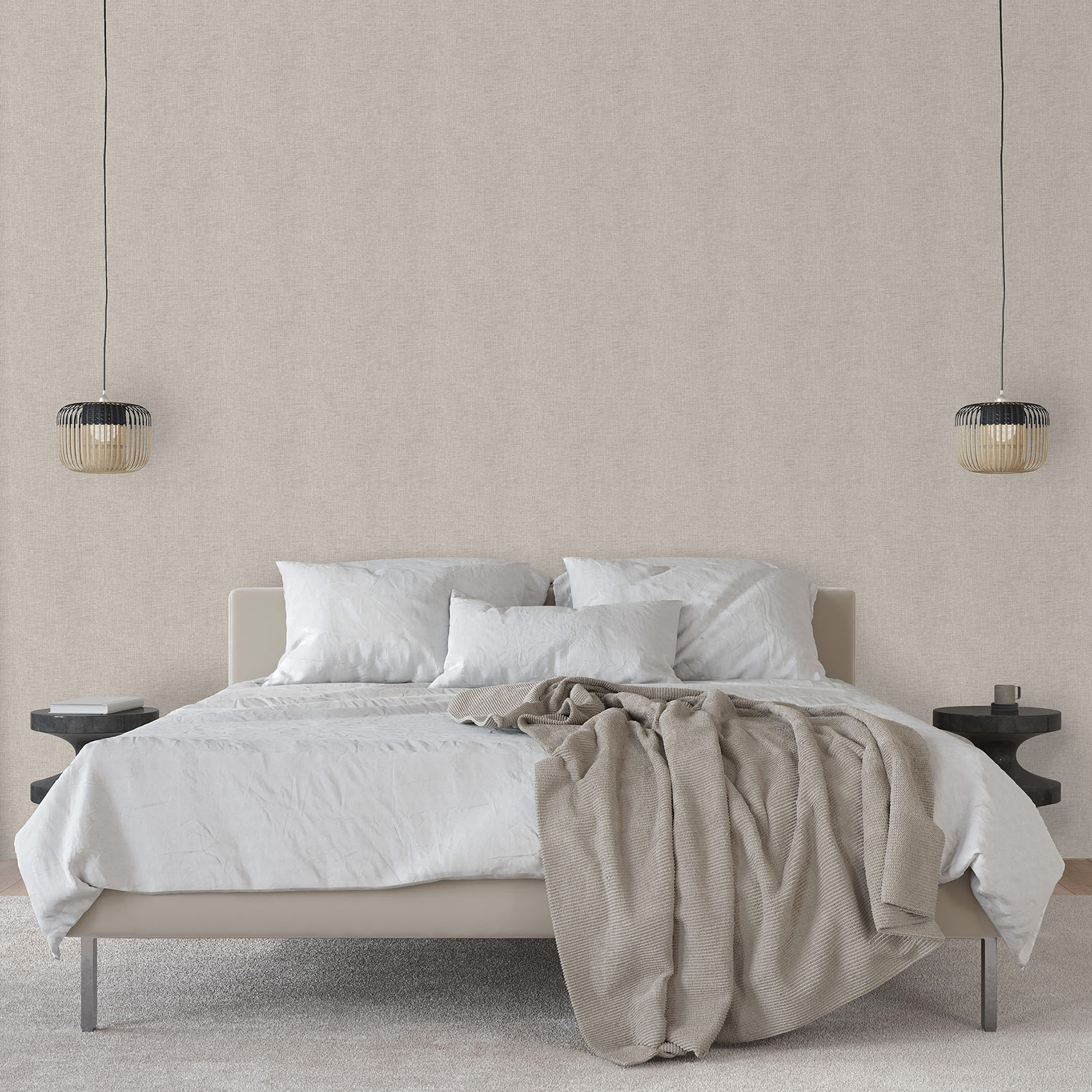 Hohenberger Vliestapete Artist Collage Uni Taupe 27278