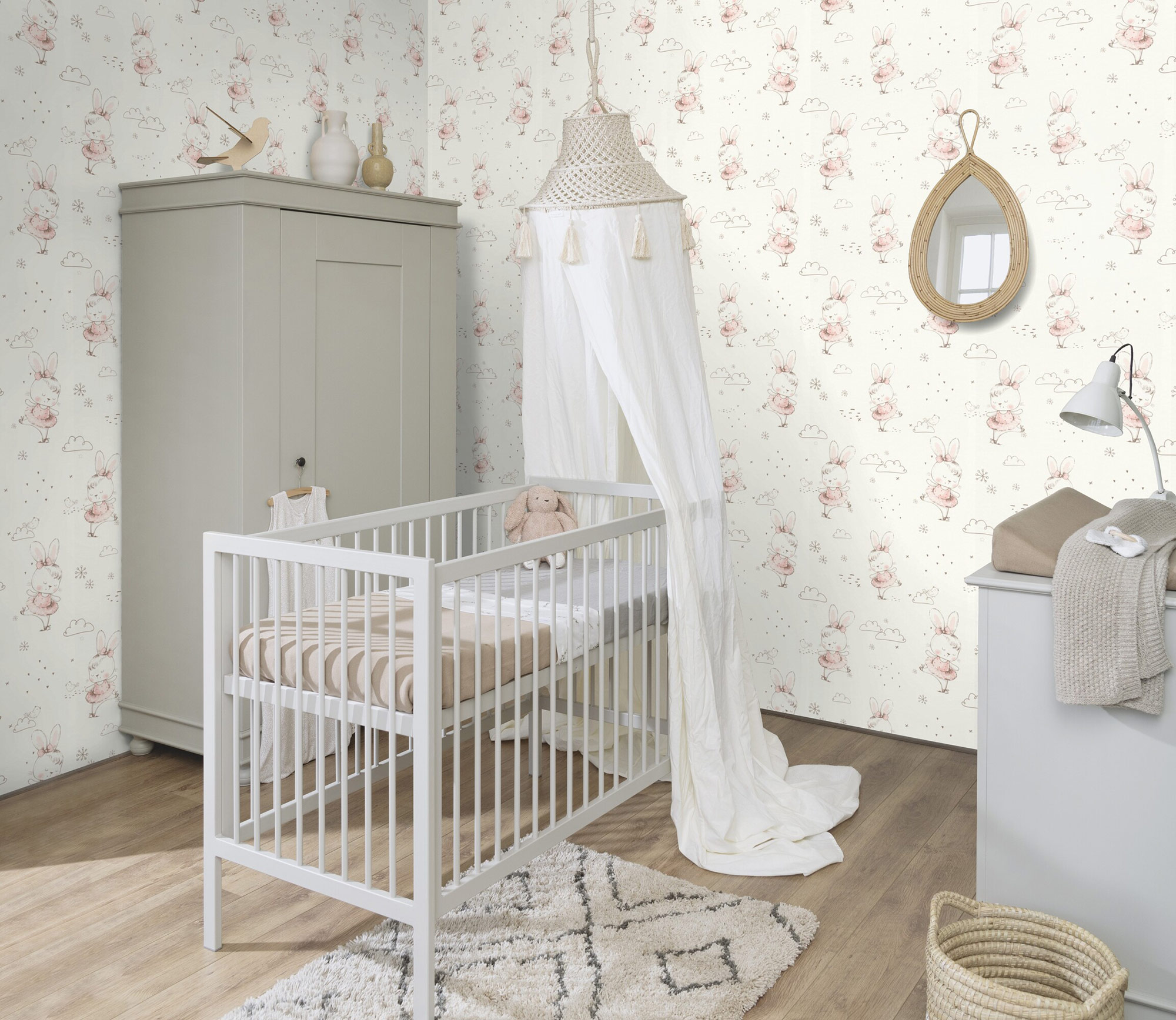 Rasch Vliestapete Kids Word 2 Pink 301656