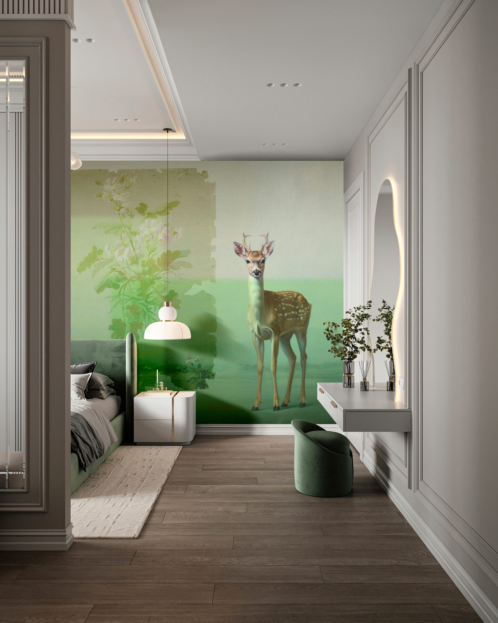 AS Fototapete Walls by Patel 5 Reh Grün DD134609