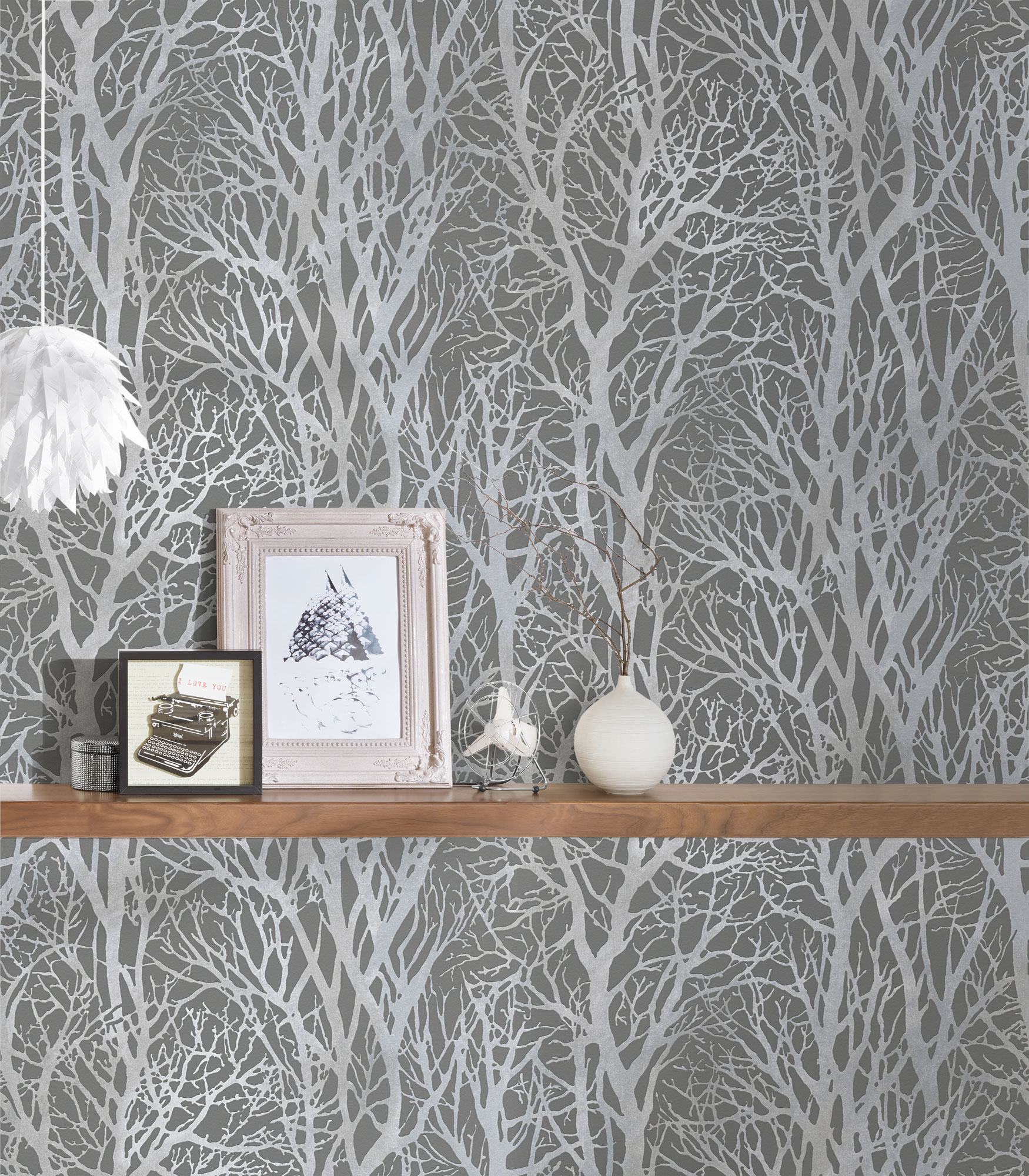 AS Vliestapete Attractive 2 Waldtapete Grau 300943