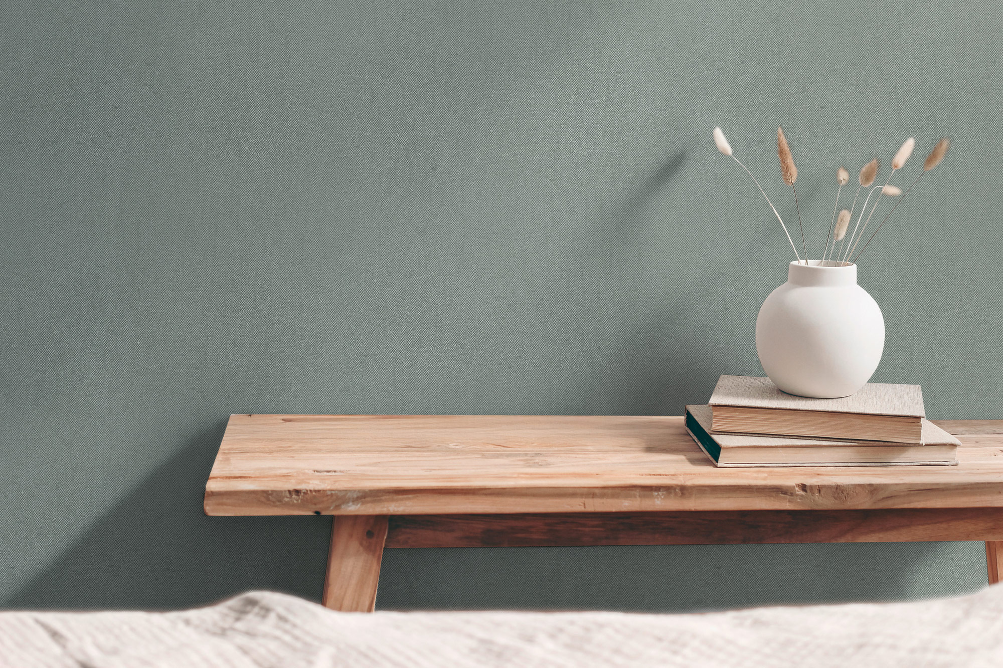 AS Vliestapete Hygge 3 Uni Grün 790975