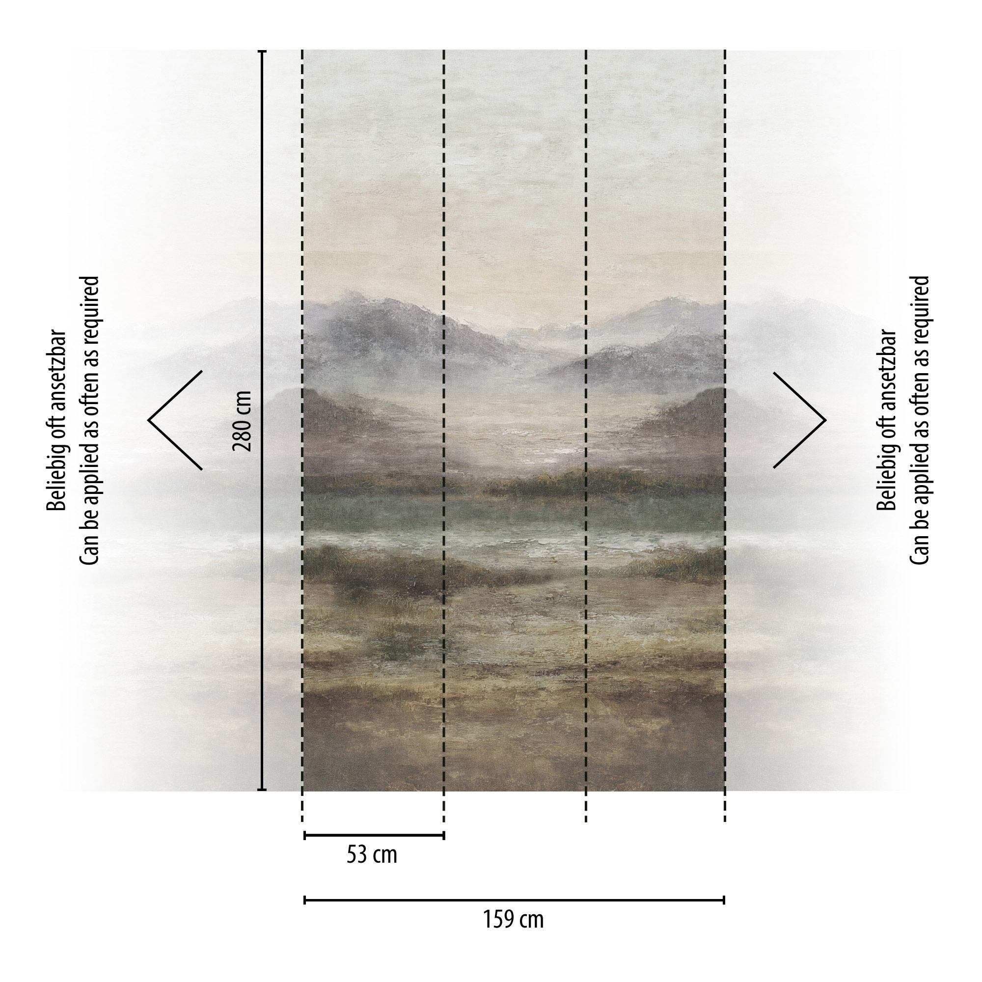 AS Fototapete The Wall 4 Nebel Braun 792364