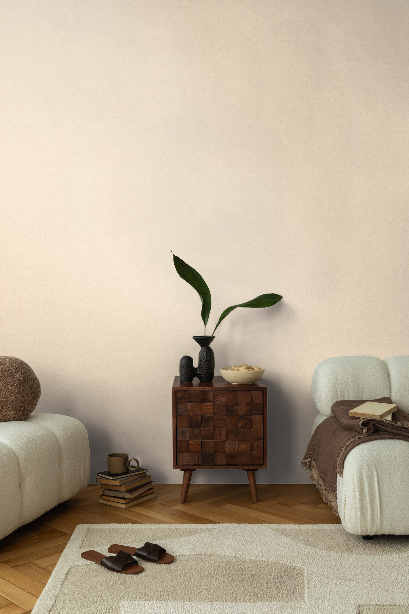 AS Vliestapete CosmoLiving Uni Beige 790653