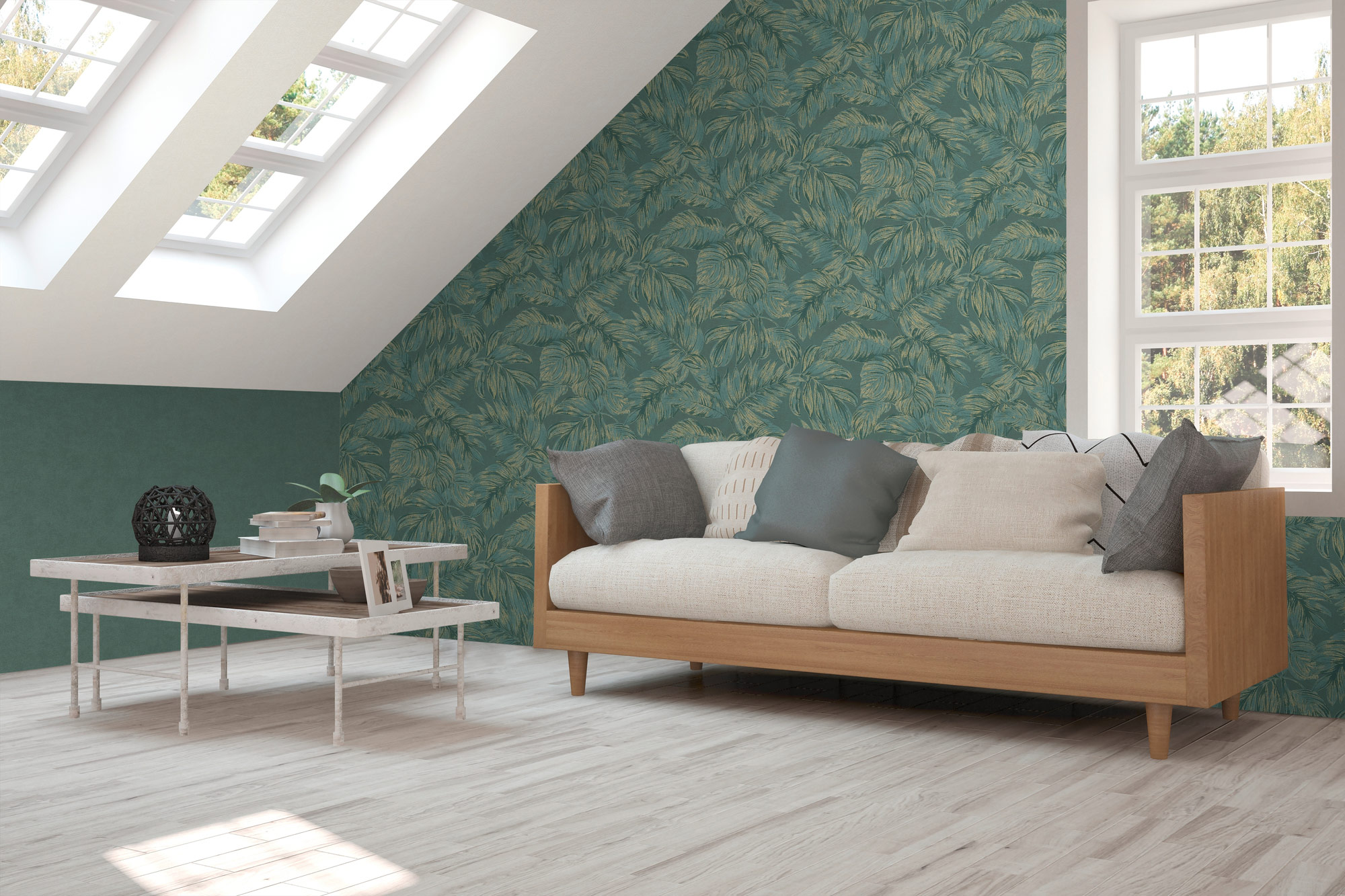 AS Vliestapete Casual Living Grün Floral 393401