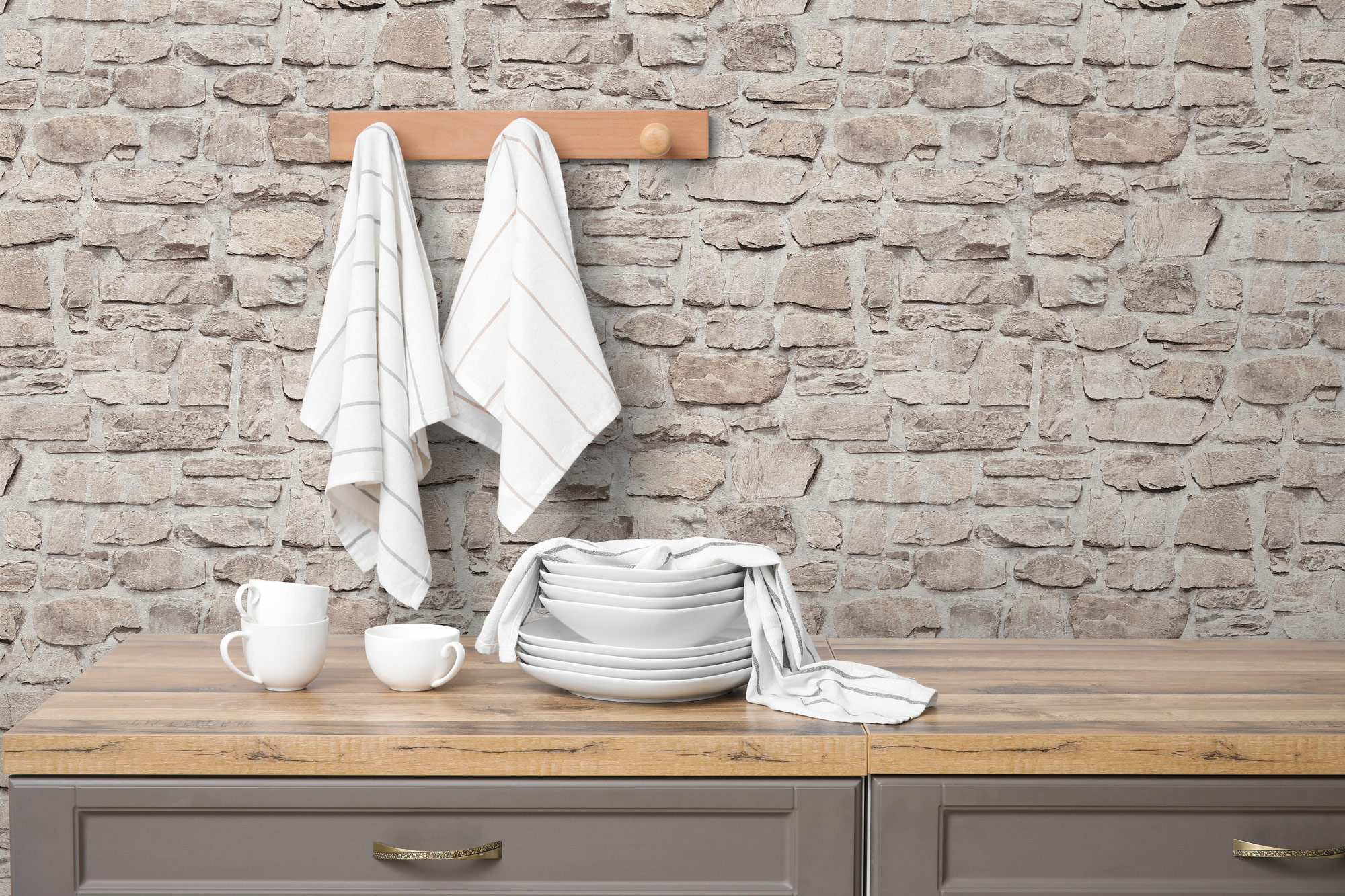 AS Vliestapete Attractive 3 Steintapete Beige 363702