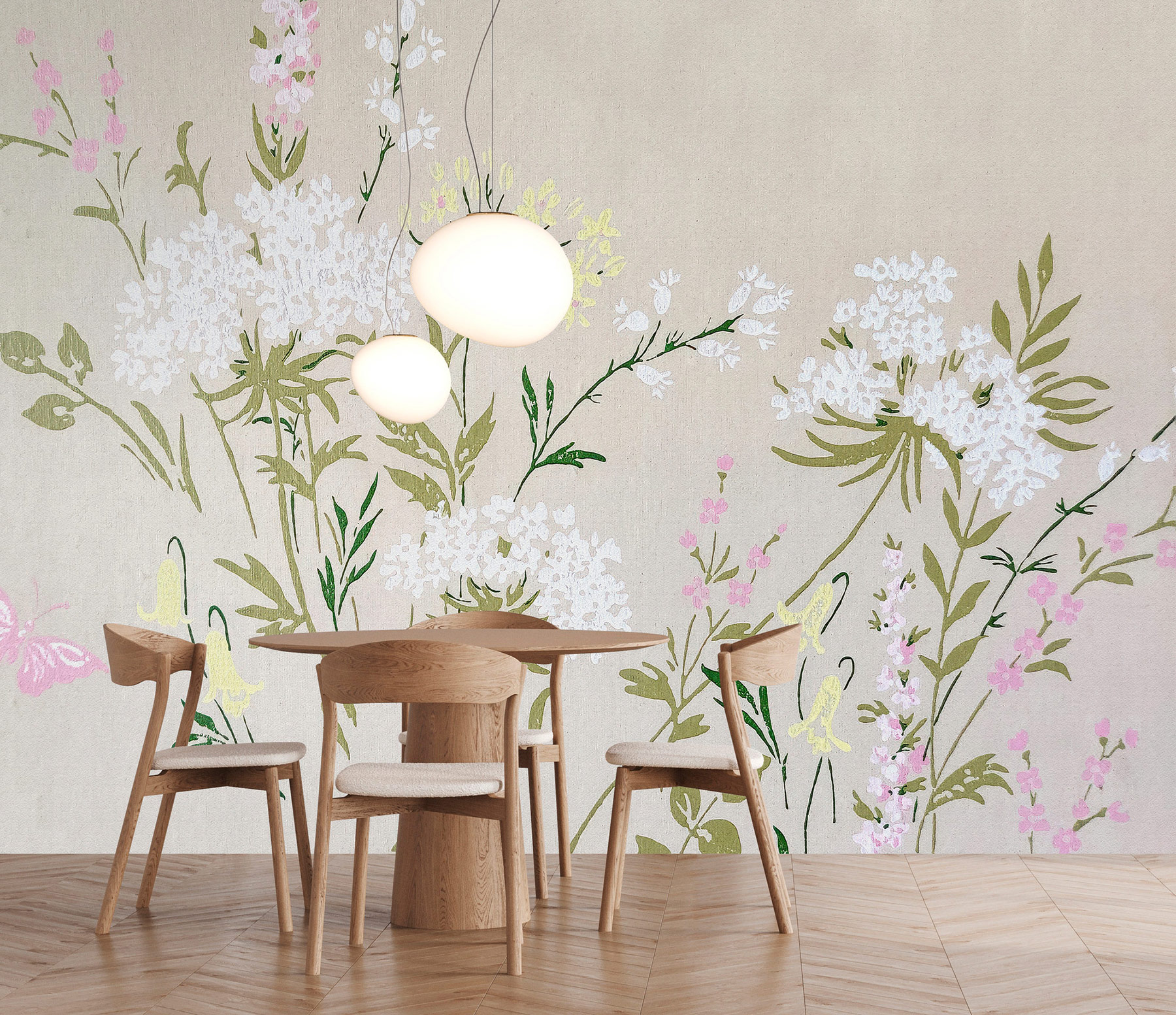 AS Fototapete Walls by Patel 5 Blumen Beige DD134747