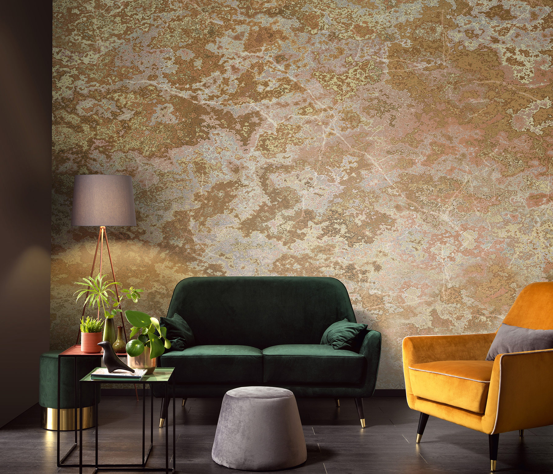 Erismann Fototapete GMK Art Edition Microscope gold 224815