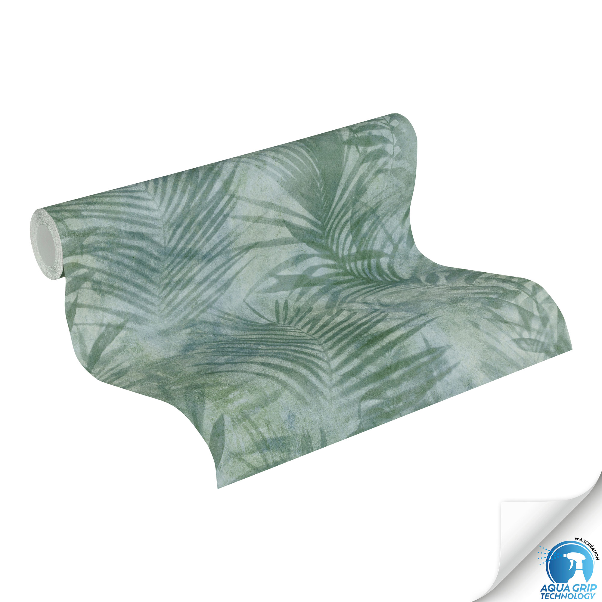 AS Vliestapete WOW Designdrop Palmentapete Grün 784521