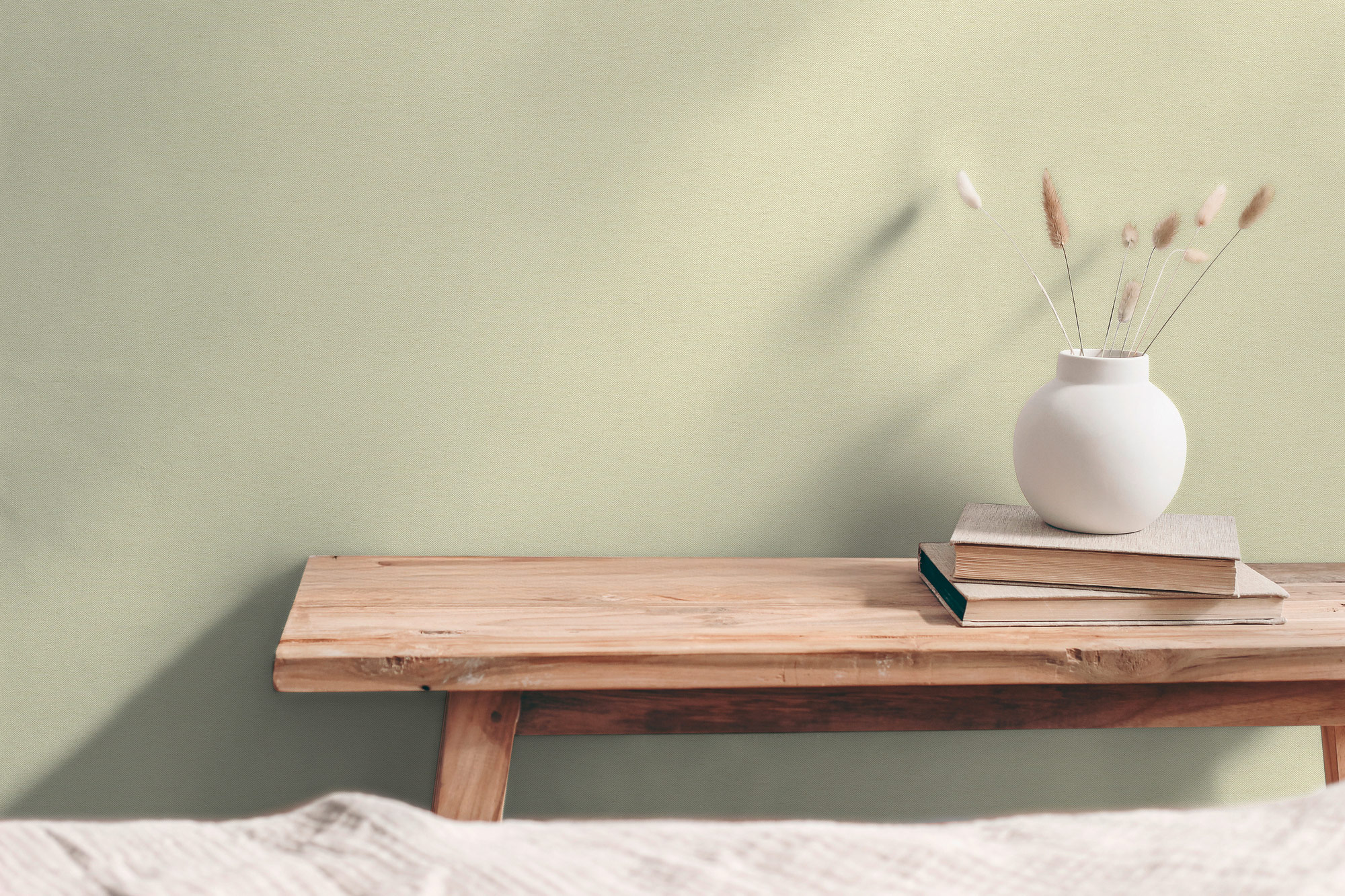 AS Vliestapete Hygge 3 Uni Grün 790976