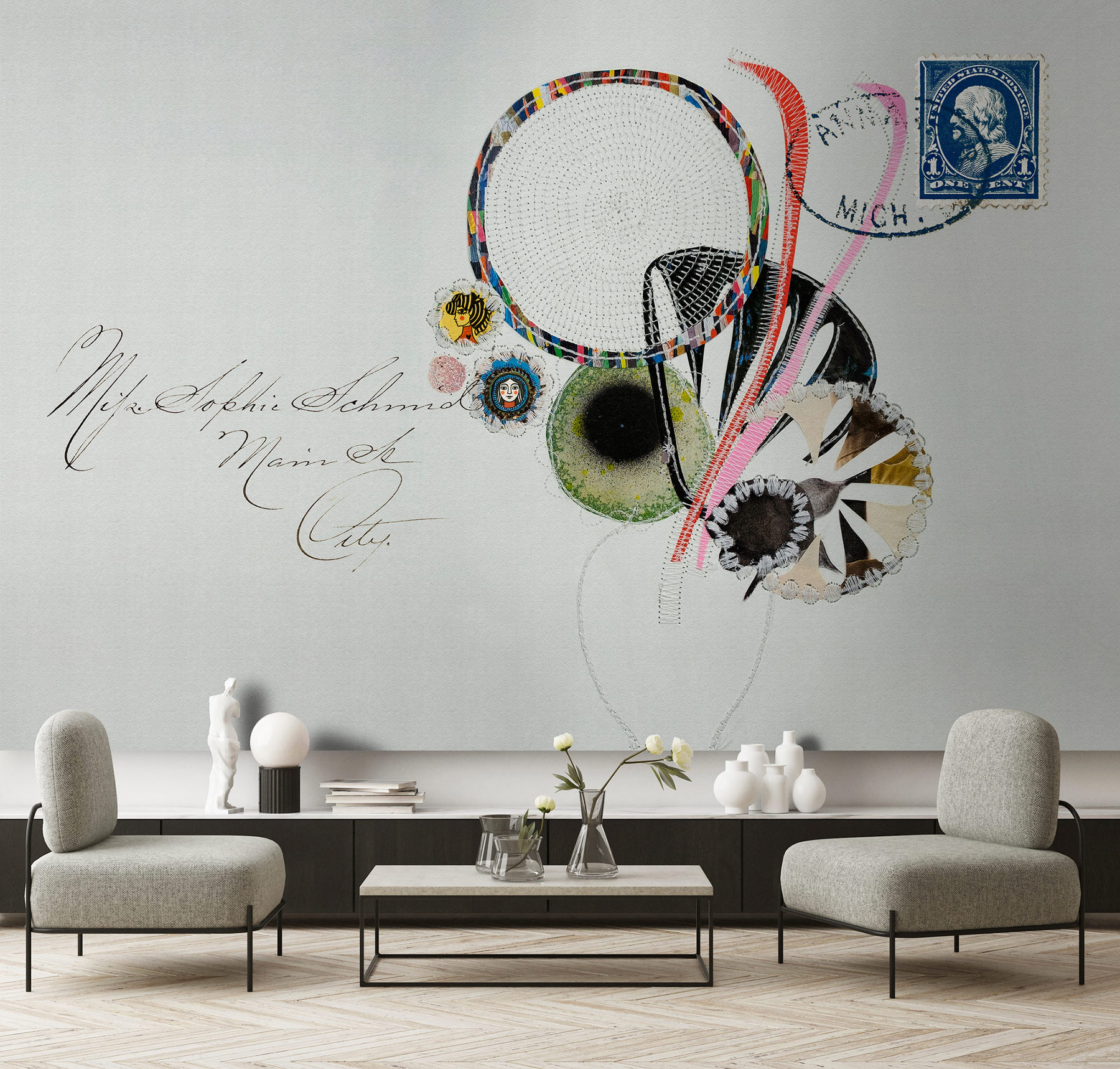 AS Fototapete Walls by Patel 5 Brief Grau DD134369